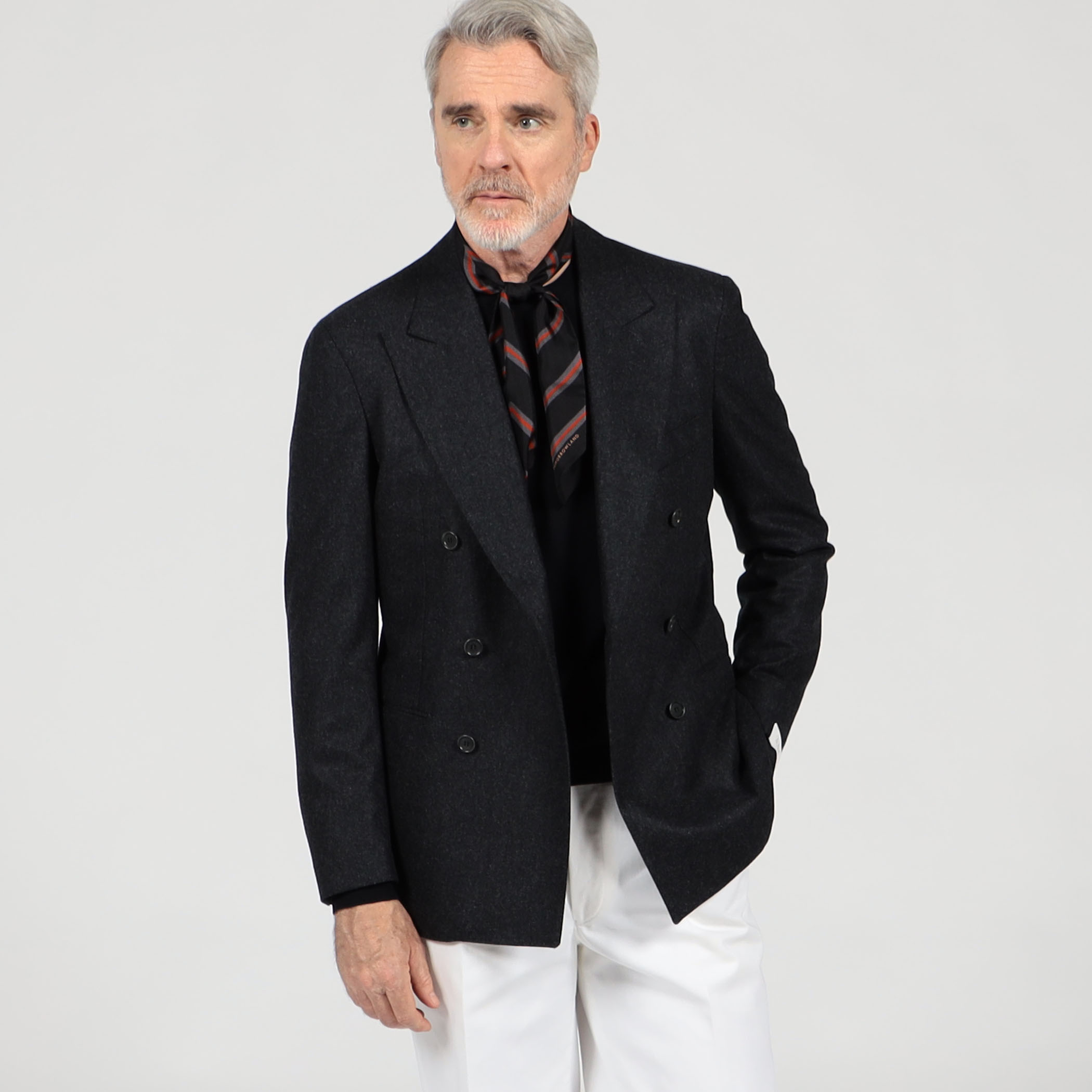 別注】De Petrillo SIBILLA ウールフランネル ダブルブレス