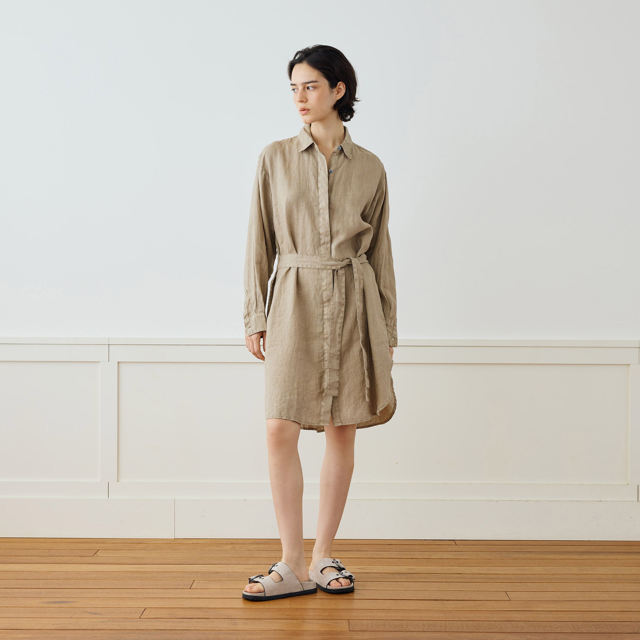 ライトウェイトリネン シャツワンピース WKO6965｜トゥモローランド
