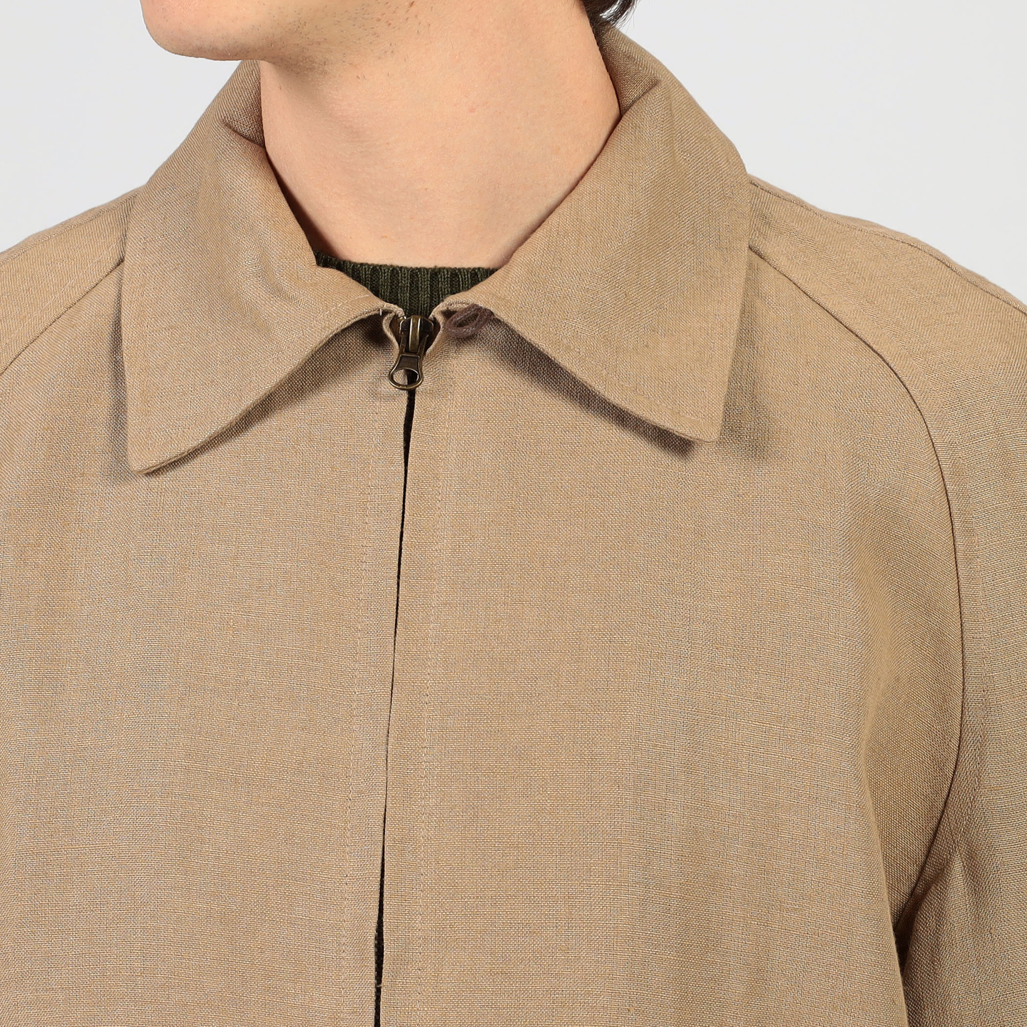 別注】EASTMOND APPAREL リネンジップアップシャツブルゾン