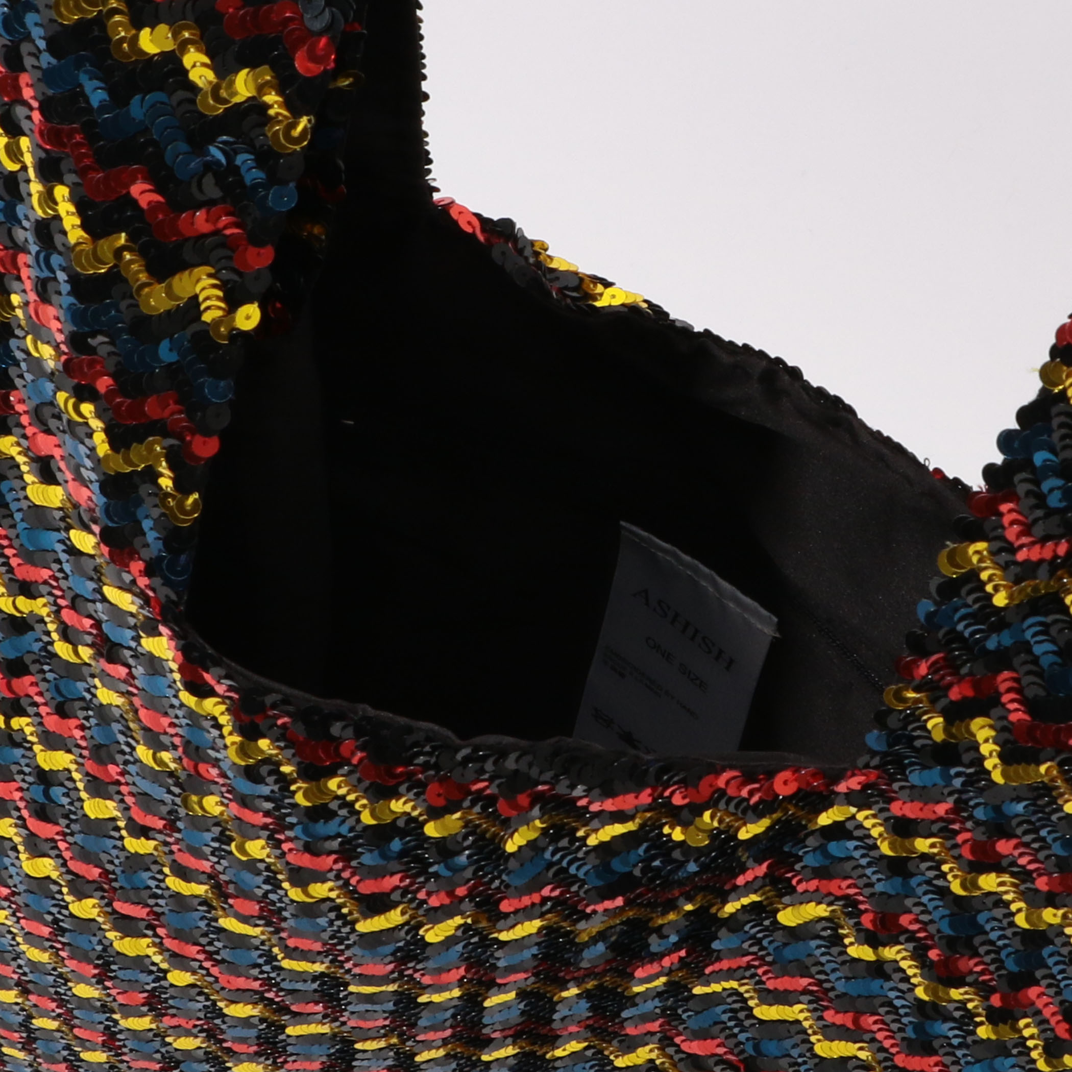 定価6.9万 新品 ASHISH スパンコール ジグザグ ショッピング バッグ 定価6.9万 新品 ASHISH スパンコール ジグザグ ショッピング