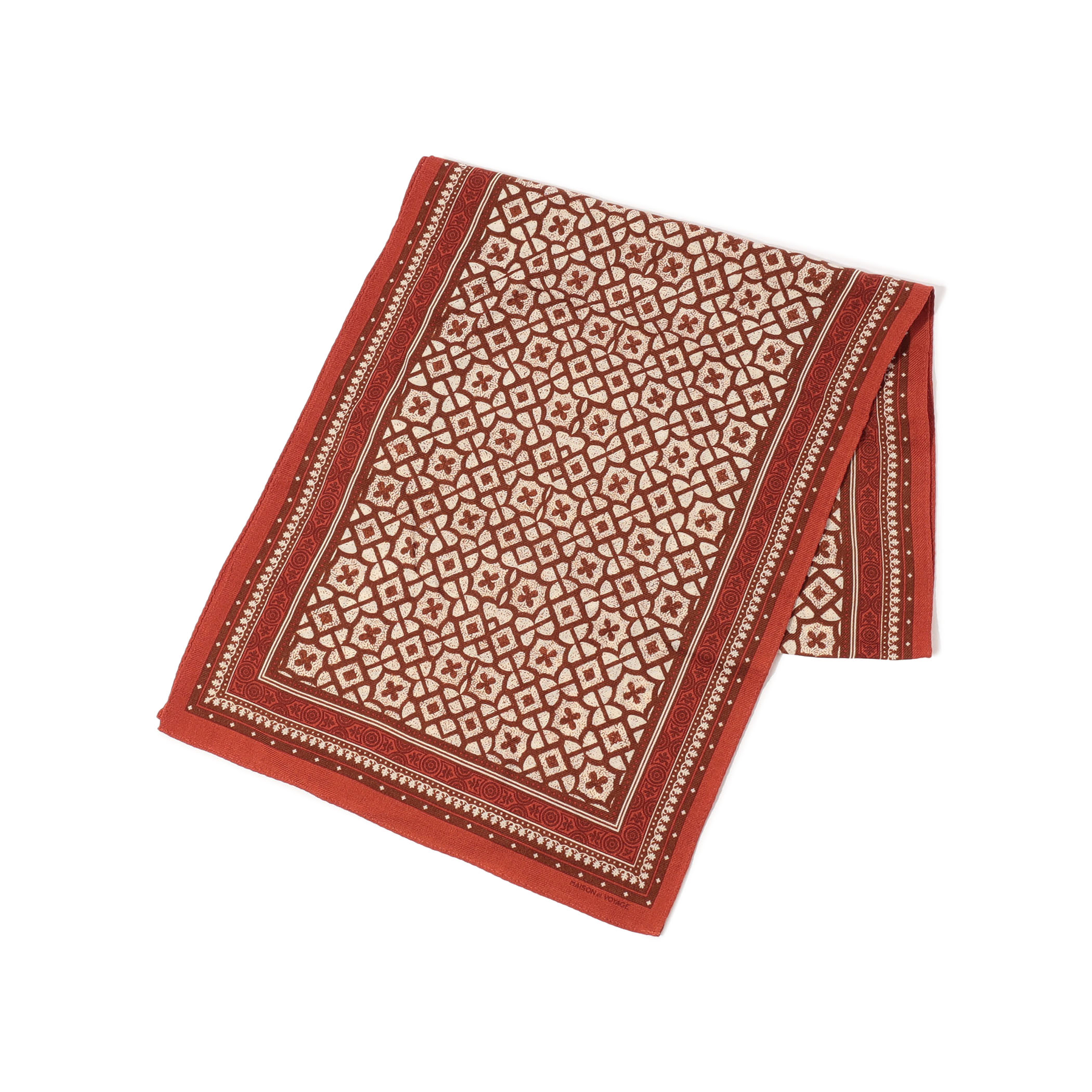 MAISON et VOYAGE 120/2ウールシルク スカーフ