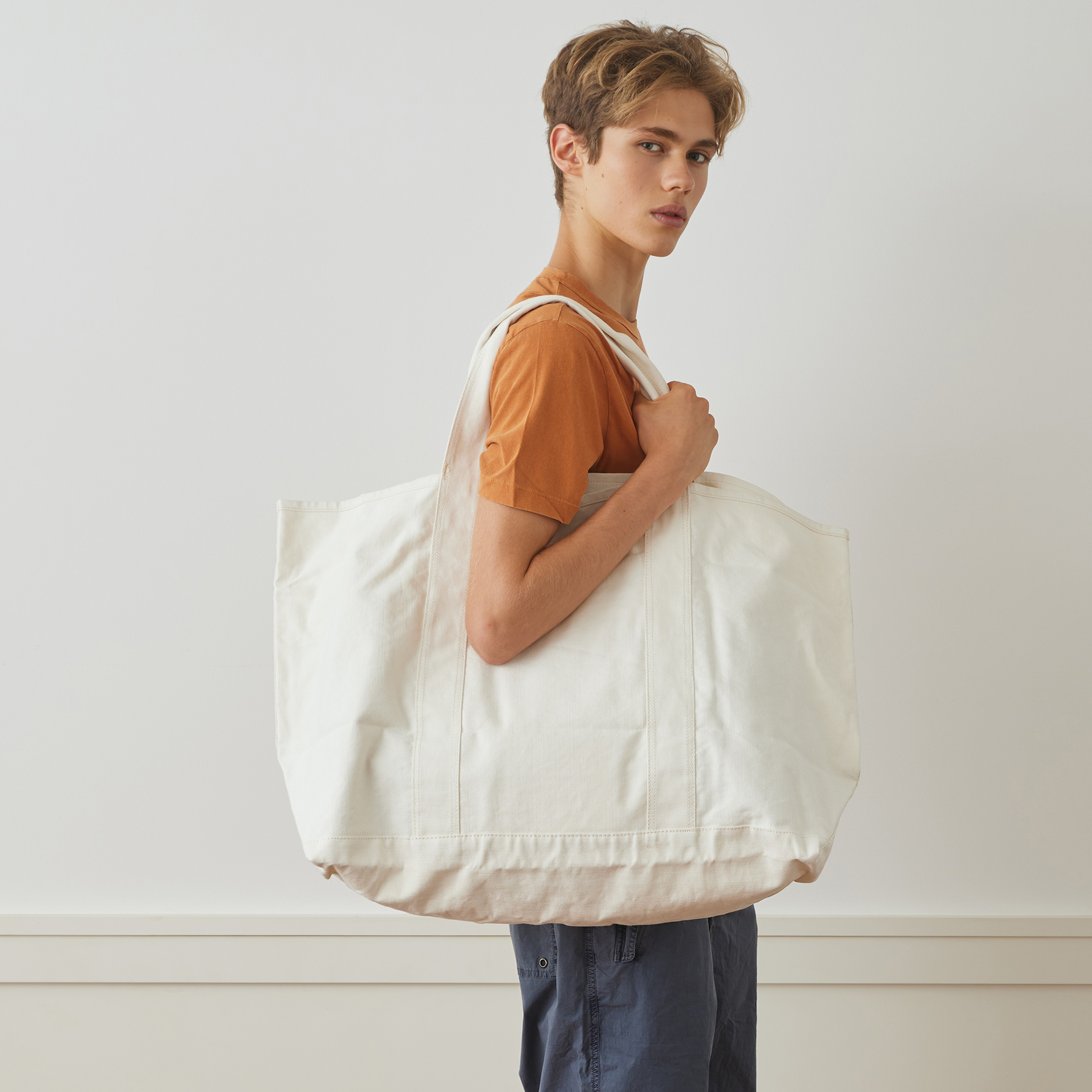 コットンリネンキャンバストートバッグ LARGE AMF0016