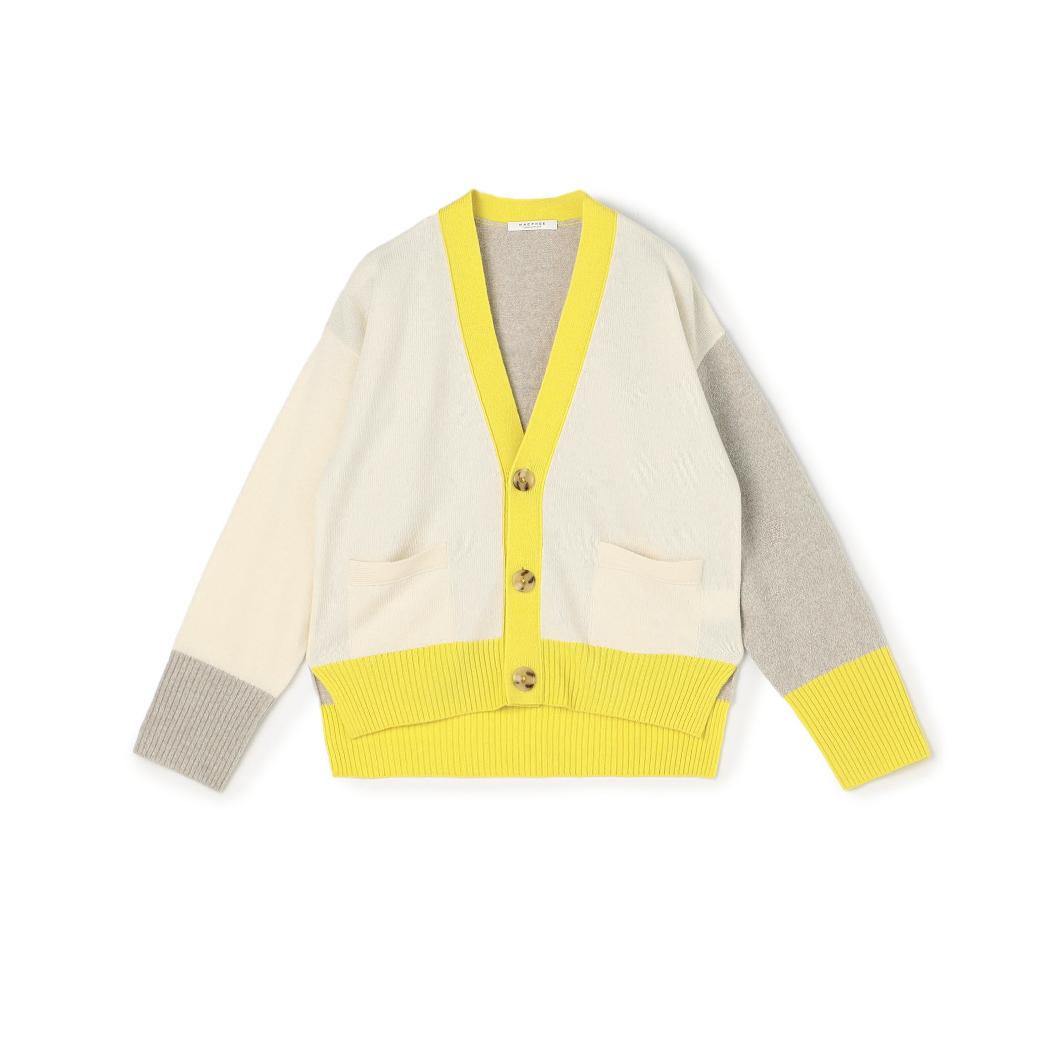 ■NZ LAMB 9G Vネックカーディガン