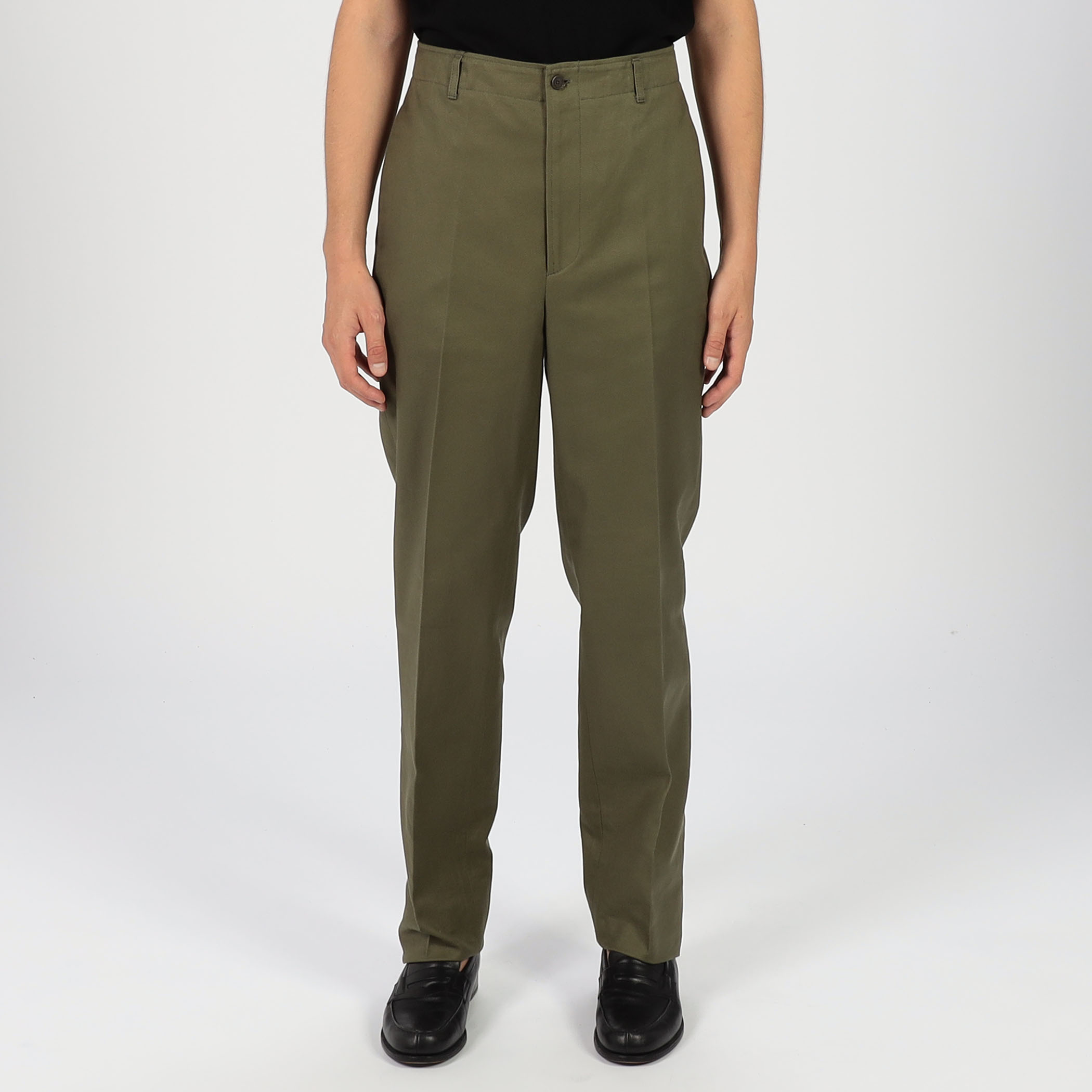 BERNARD ZINS SPENDER ツイードヘリンボーン BERNARD ZINS SPENDER コットン シンチバック ワイドトラウザーズ