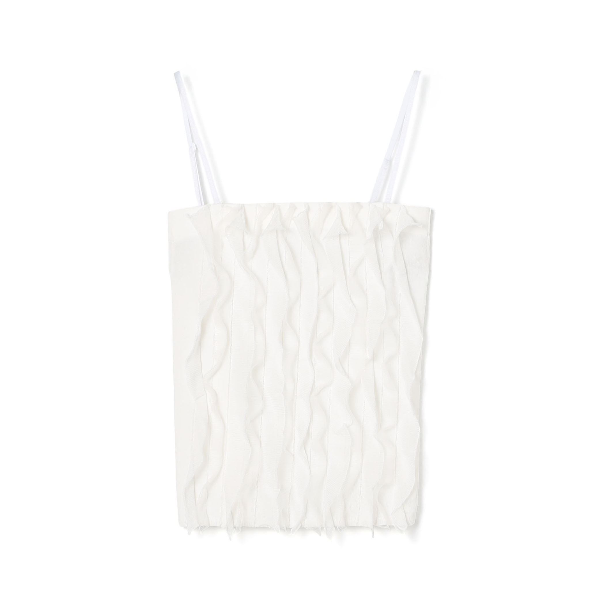 マットレーヨンラッフル キャミソール