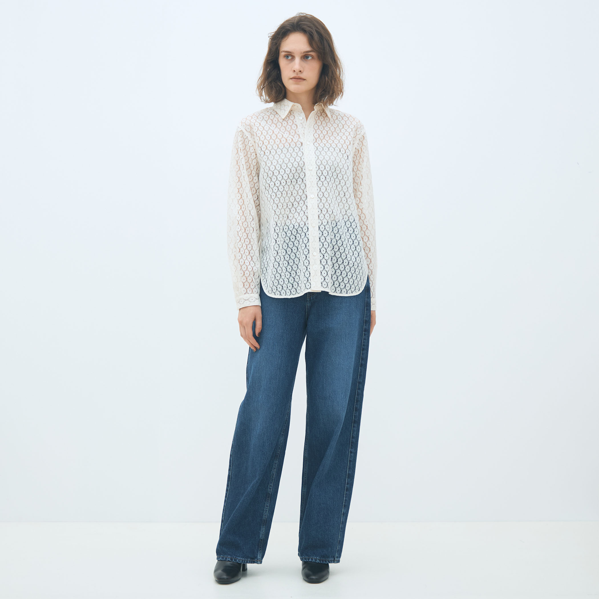 ほぼ新品‼︎今季新作！MACPHEEフロッキーレース レギュラーカラーシャツ フロッキーレース レギュラーカラーシャツ｜トゥモローランド 公式通販