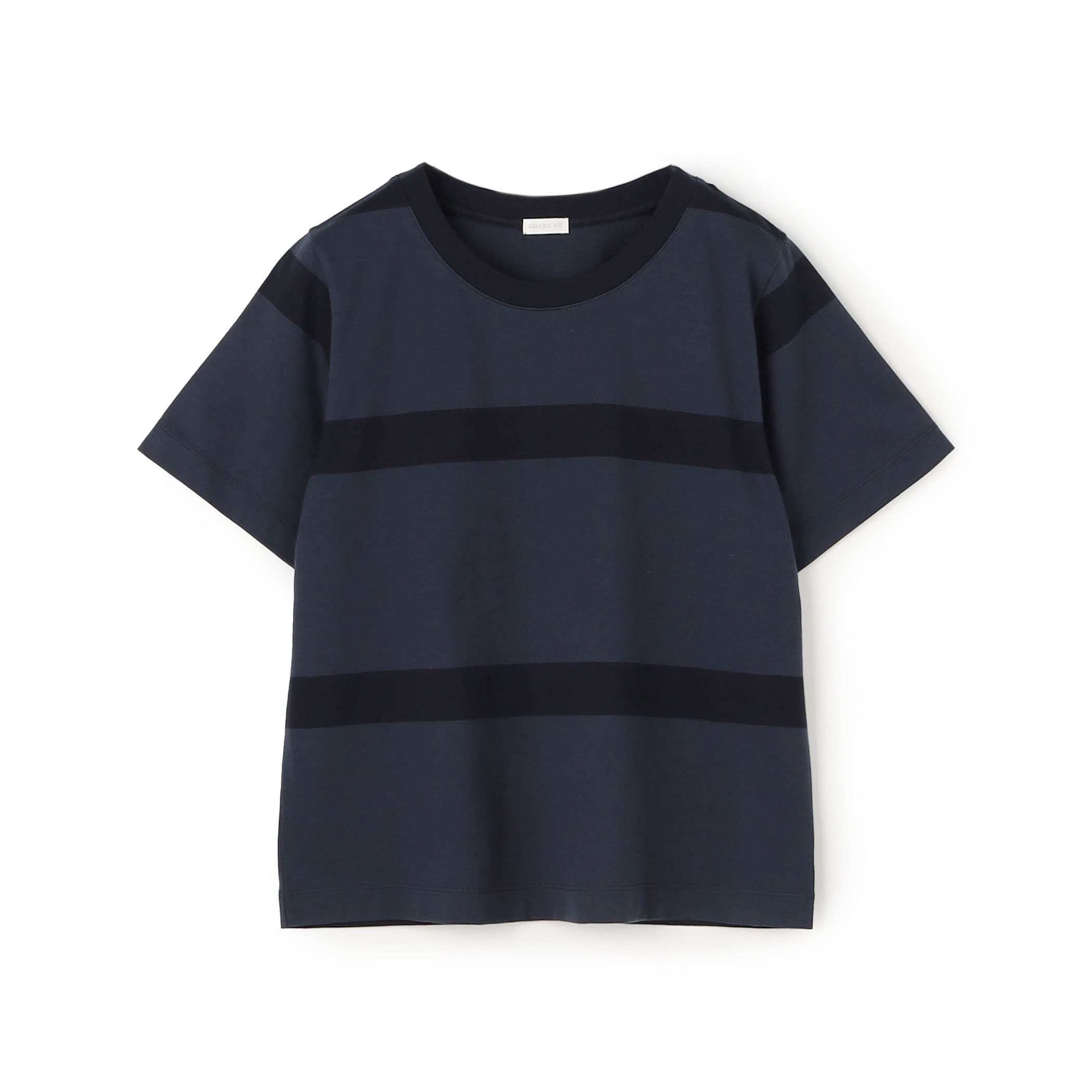 ファインコットンボーダー クルーネックTシャツ