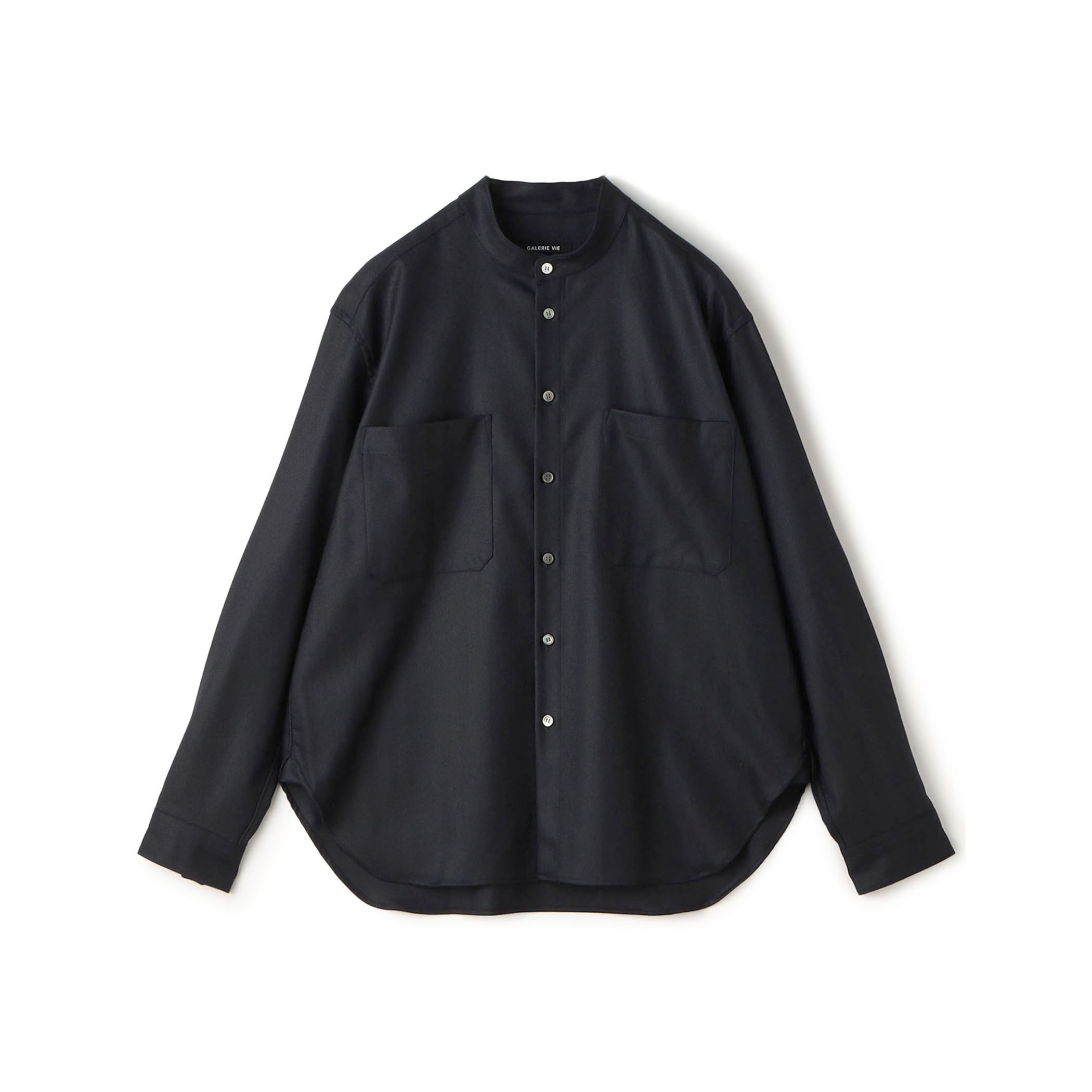 ライトフラノストレッチ スタンドカラーシャツ｜トゥモローランド 公式通販