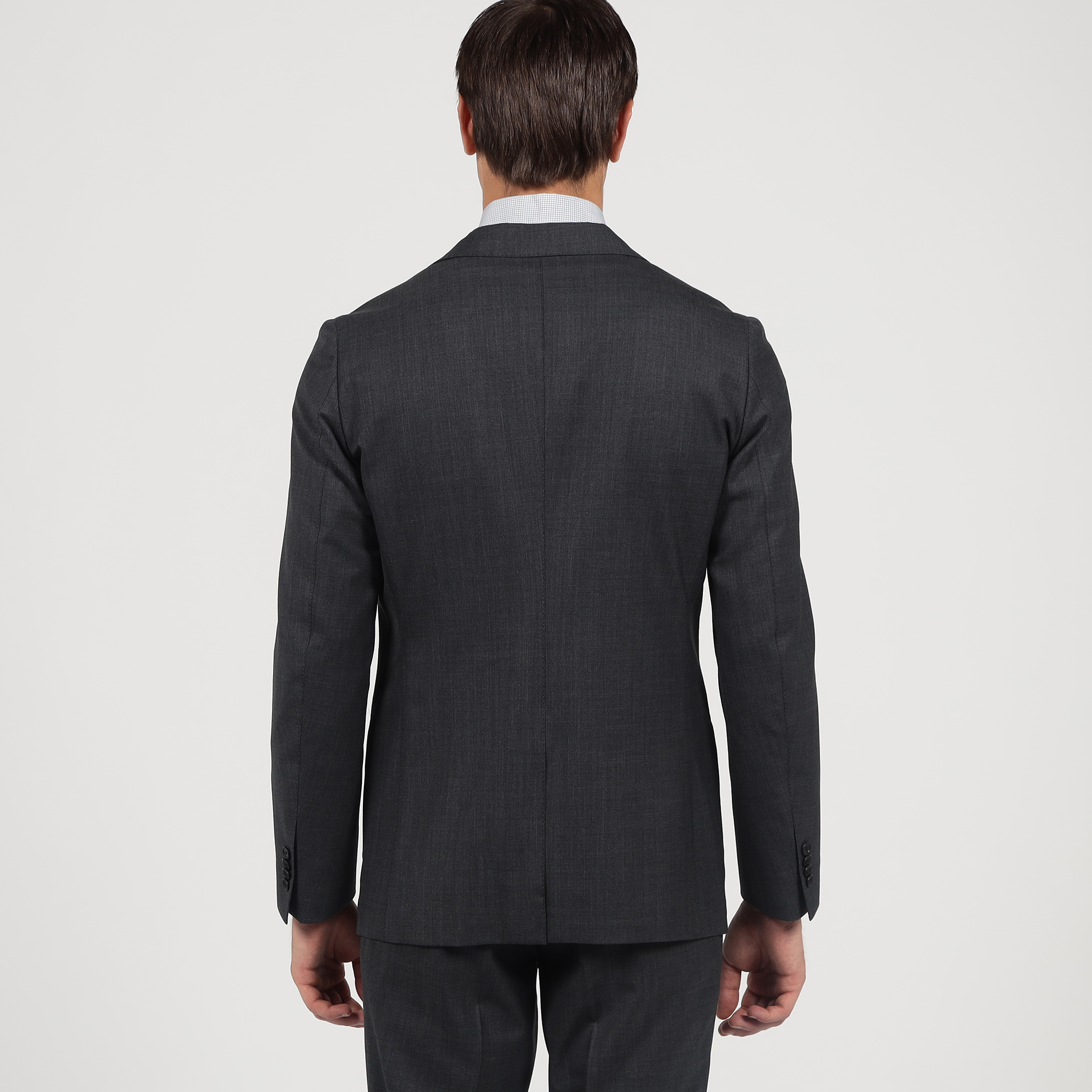 SUPER120'Sウール ストレッチ シングルブレステッド 2B