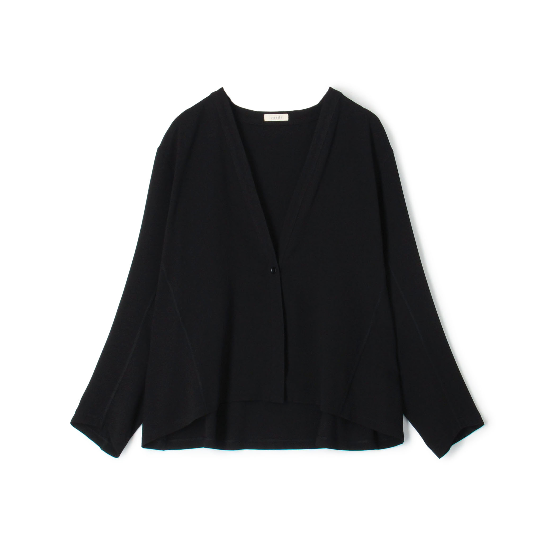 ジャージーライクジョーゼット カラーレスジャケット