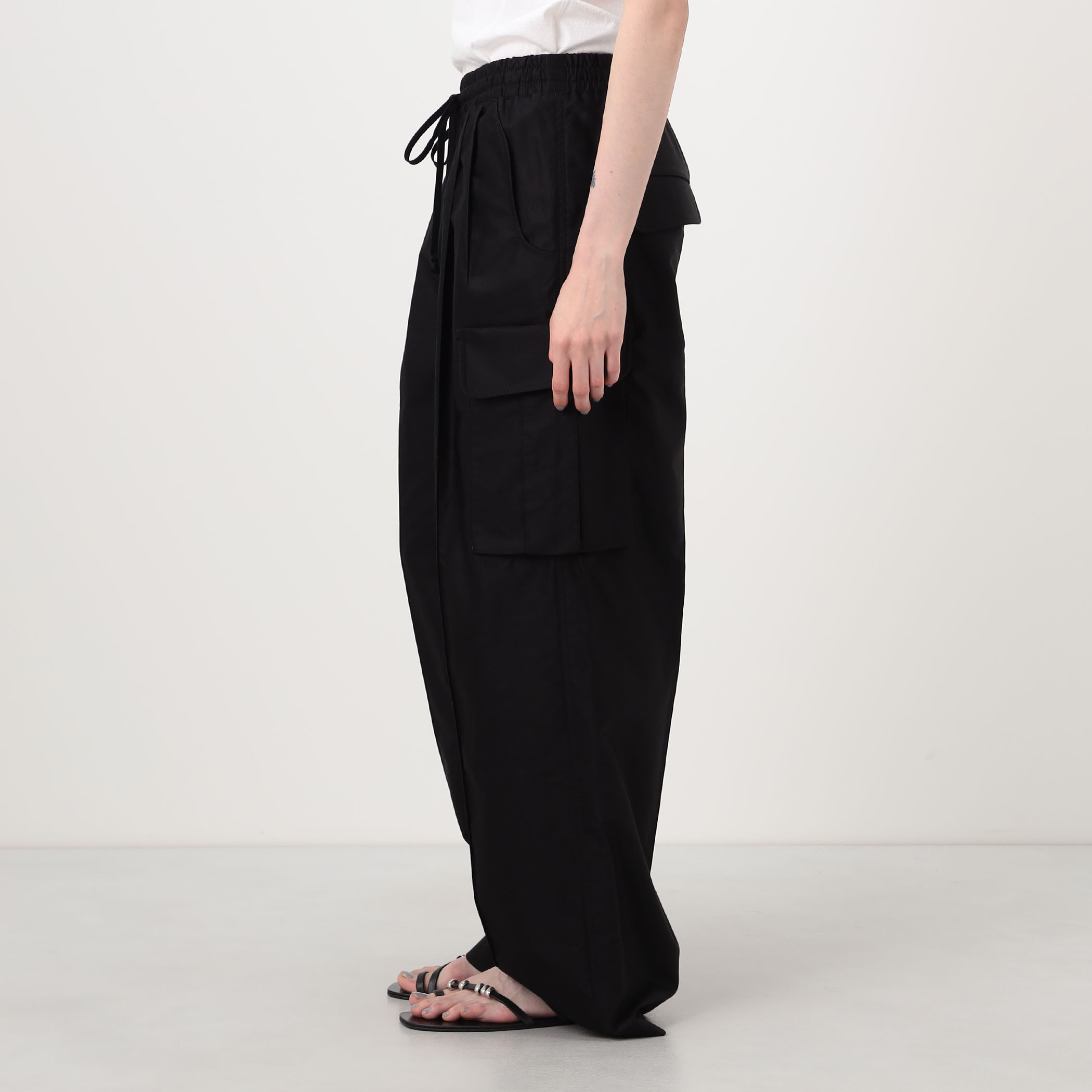Mame Kurogouchi Cotton High Waisted Cargo Trousers コットン ワイド