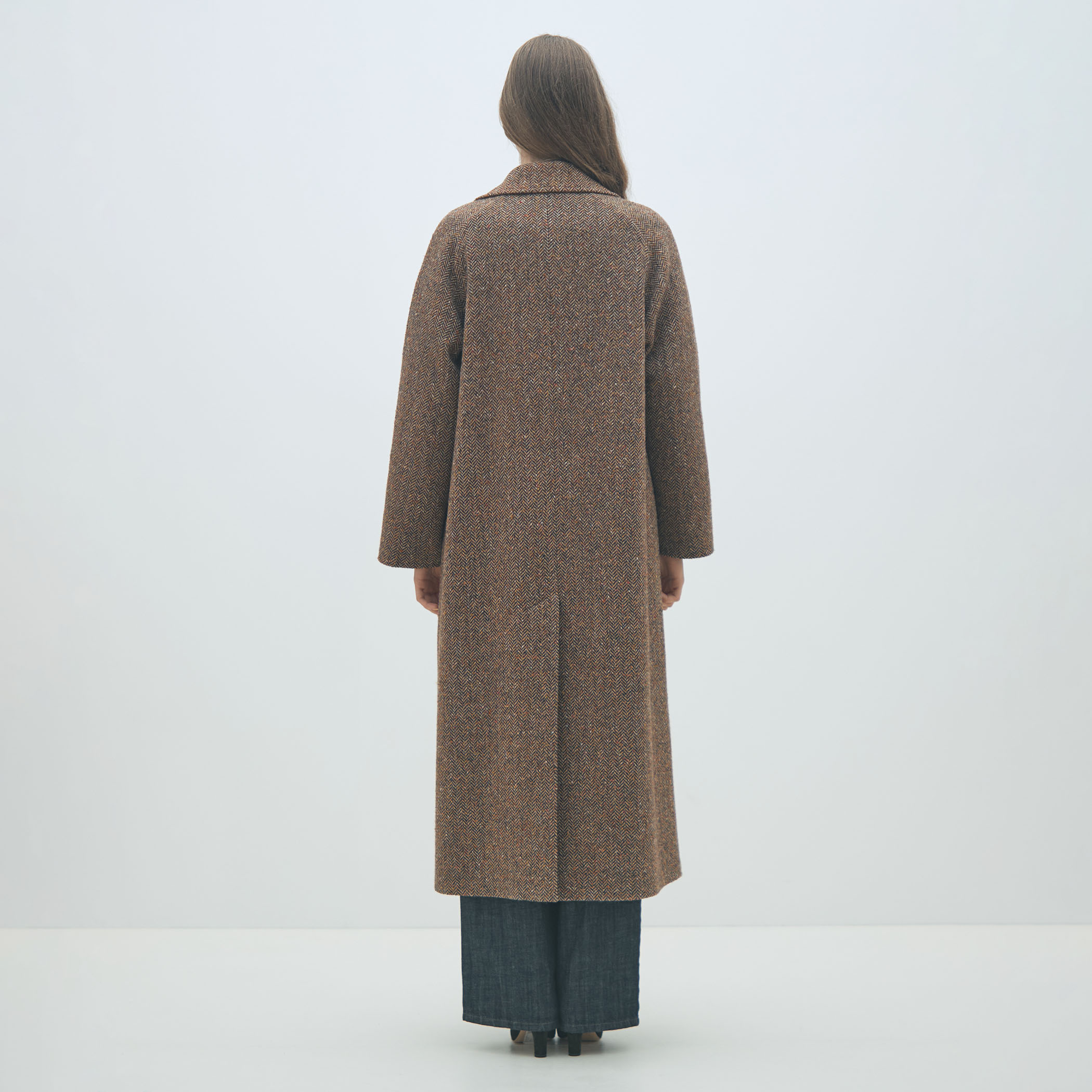 WEB先行予約】カラーネップヘリンボーン ダブルブレストロング