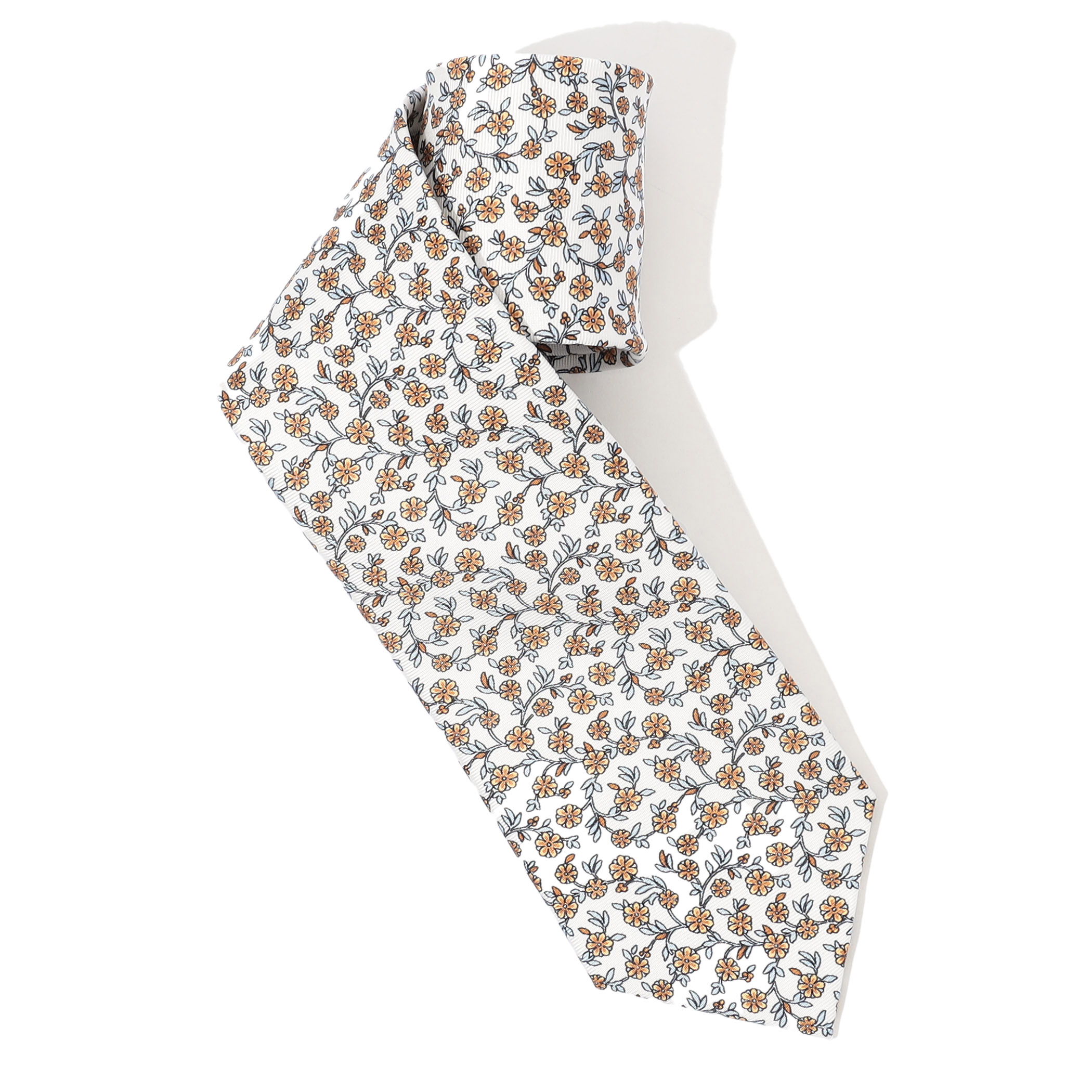 ERRICO FORMICOLA シルクプリント 花柄ネクタイ