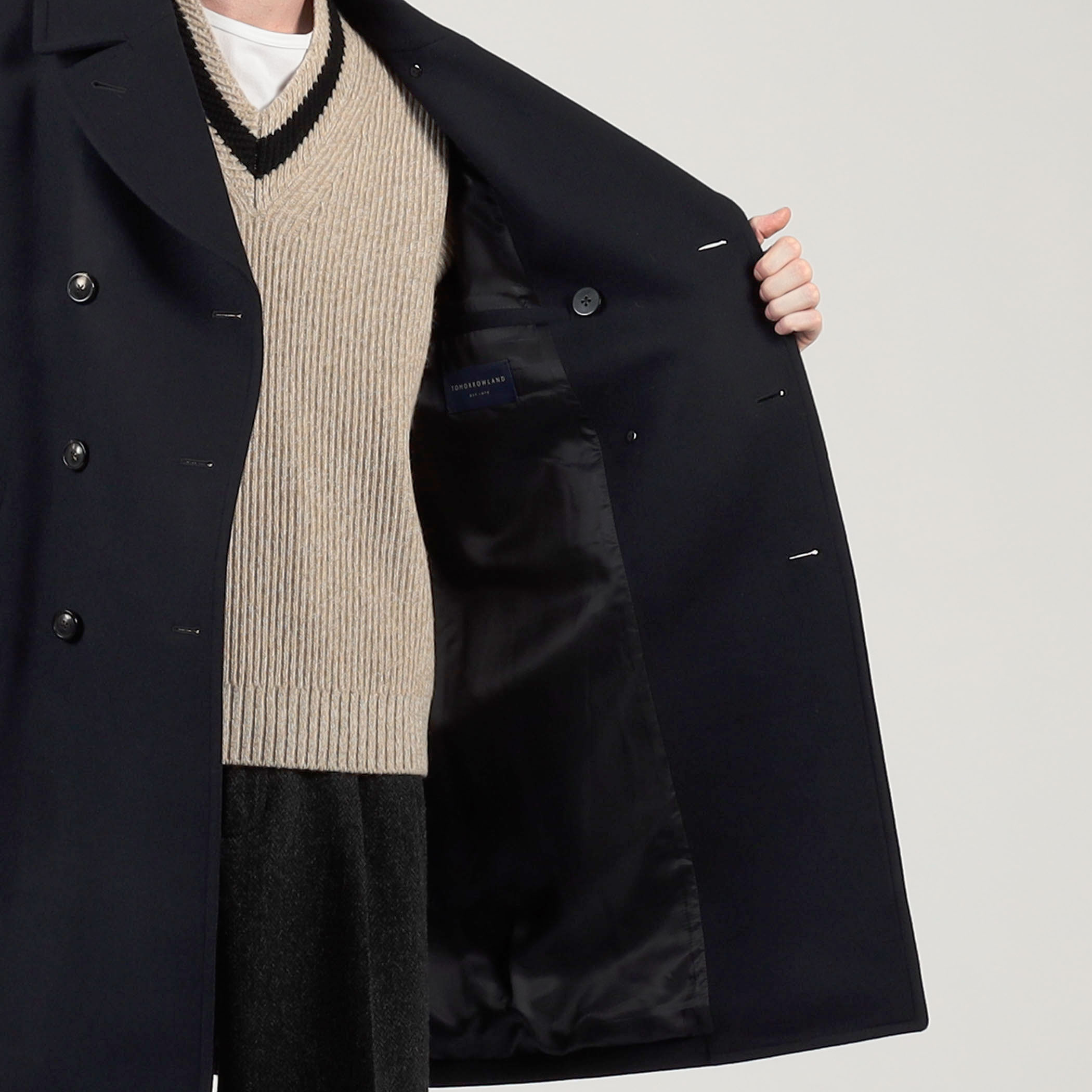 ウールカシミヤ ダブルブレステッド 6B Pコート｜トゥモローランド