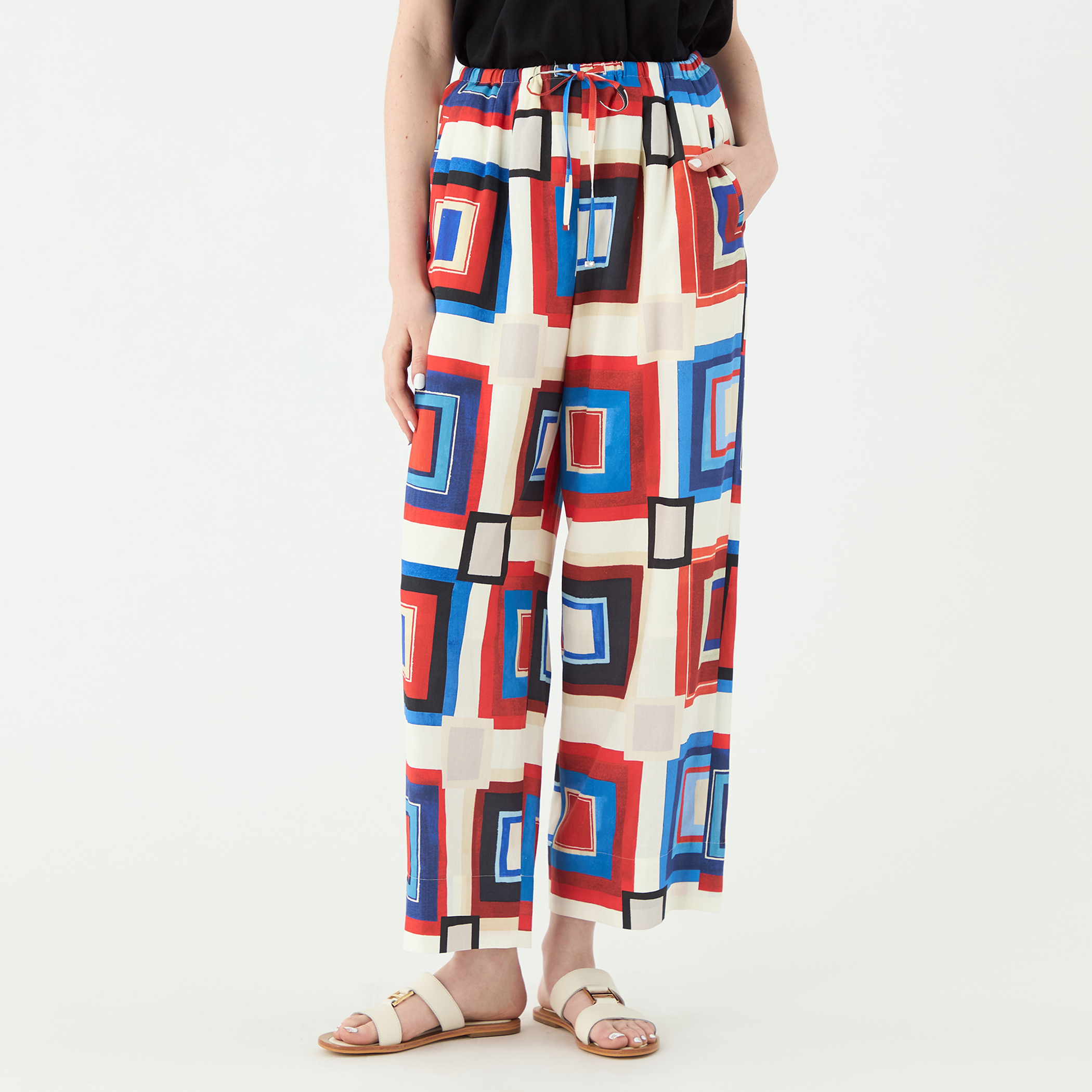 Ballsey トロピカルプランツプリント セミワイドパンツ　34 Ballsey トロピカルプランツプリント セミワイドパンツ 34