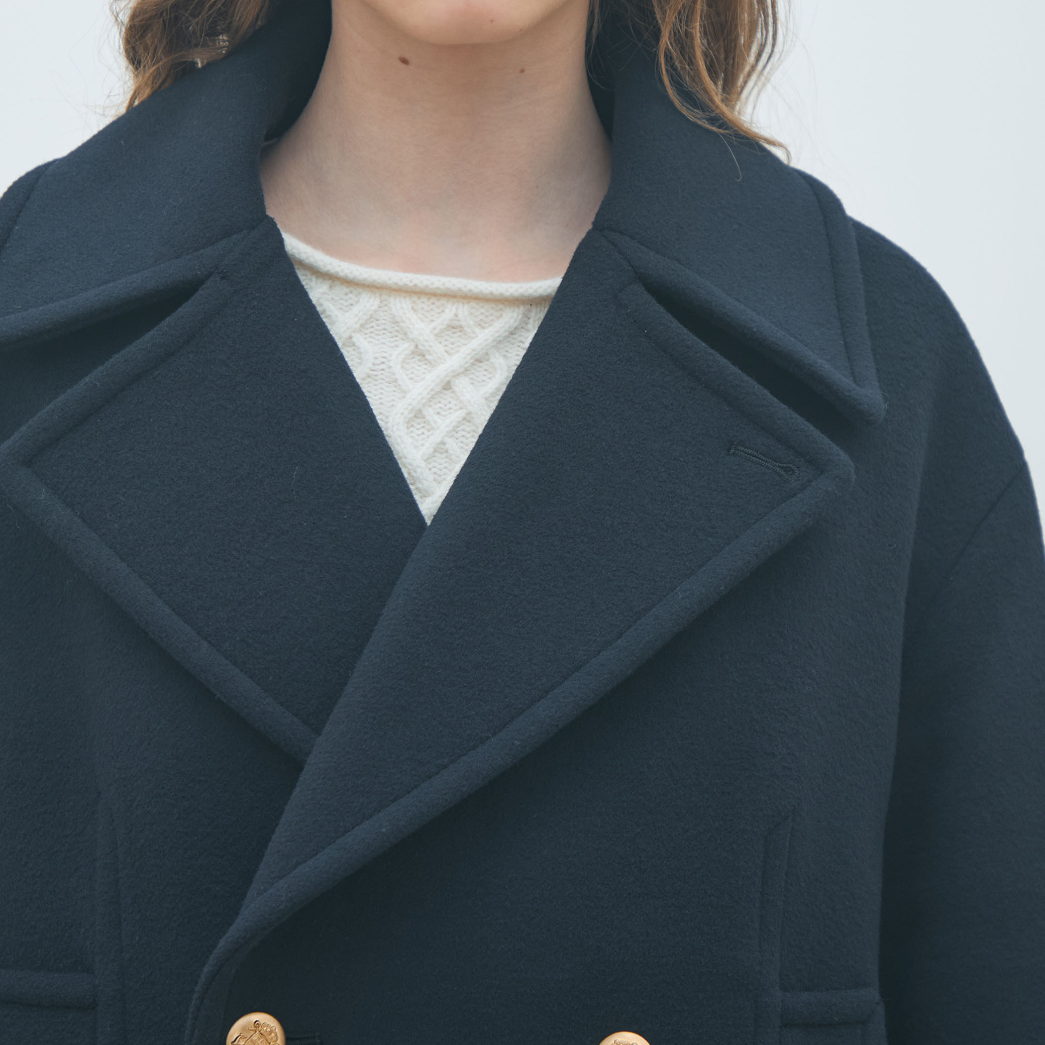 未使用に近い MACPHEE モヘヤメルトン Pコート 34 トゥモローランド 未使用に近い MACPHEE モヘヤメルトン Pコート 34