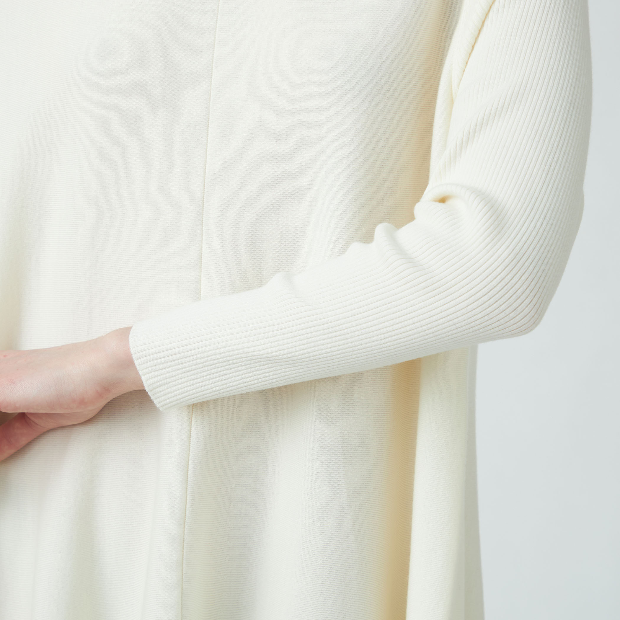 BALLSEY バウンスムース フレアワンピース　ネイビー36 Ballsey バウンスムース フレアワンピース BALLSEY バウンスムース