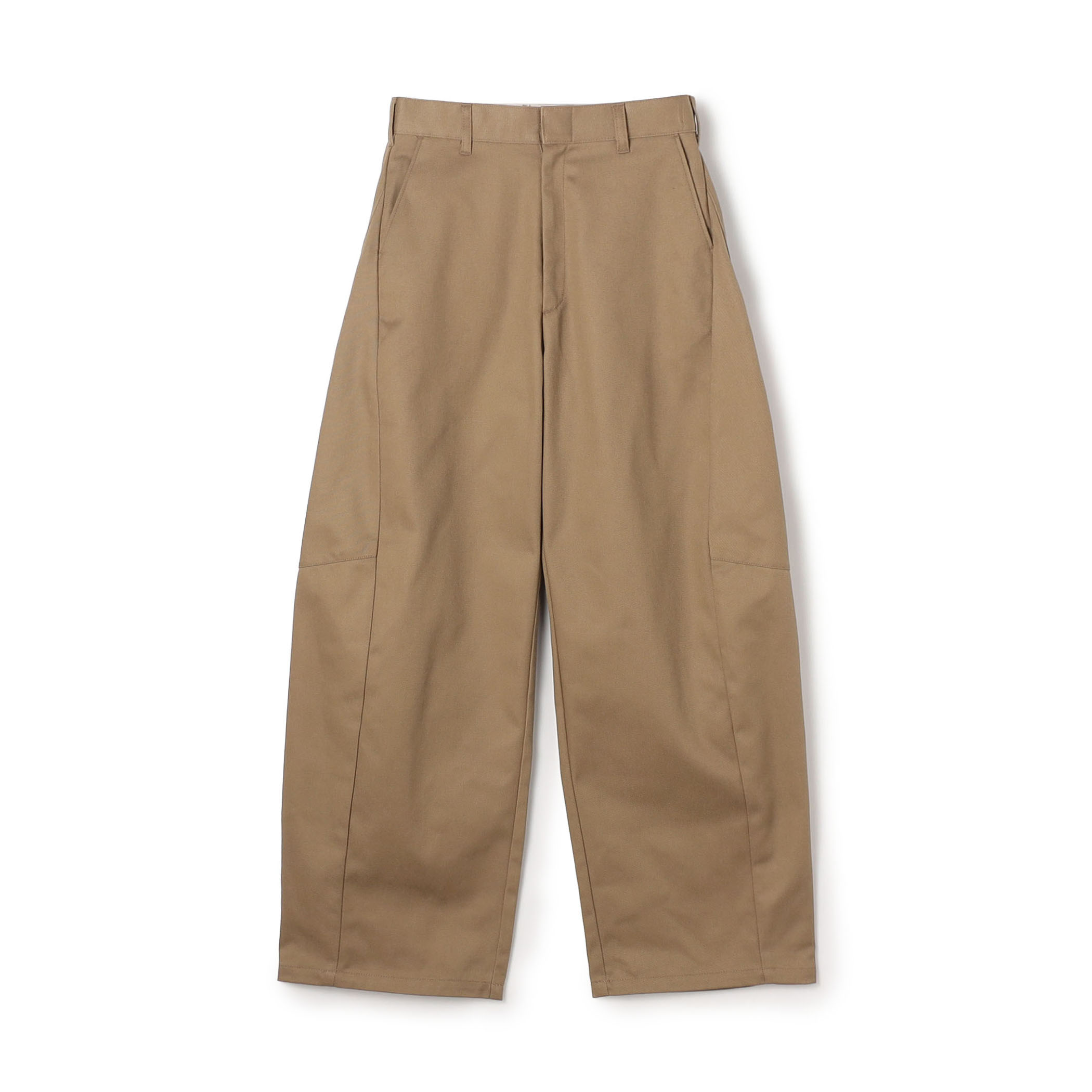 HYKE T/C BARREL-LEG WORK PANTS バレルレッグ ワークパンツ