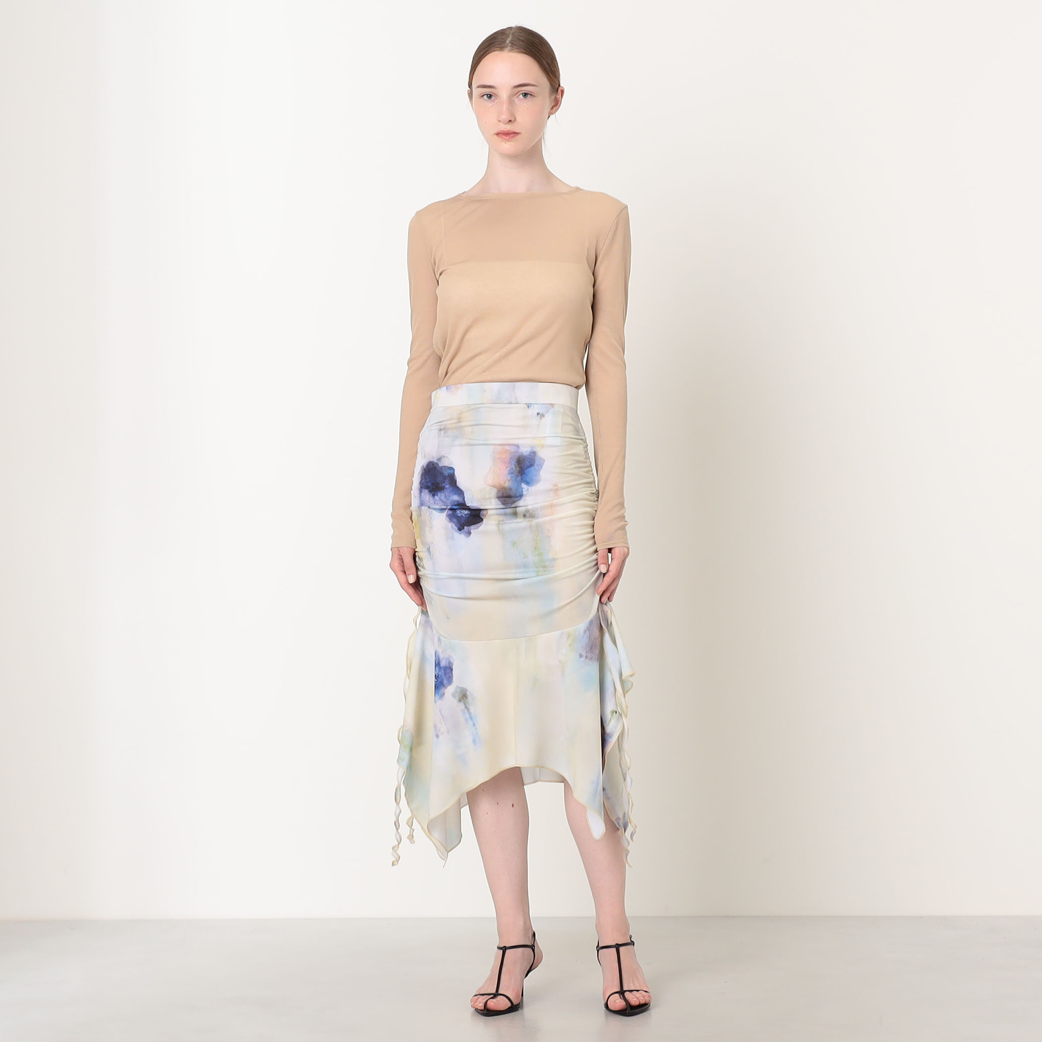 Acne Studios アシメントリー プリーツ スカート Acne Studios プリント アシンメトリースカート｜トゥモローランド