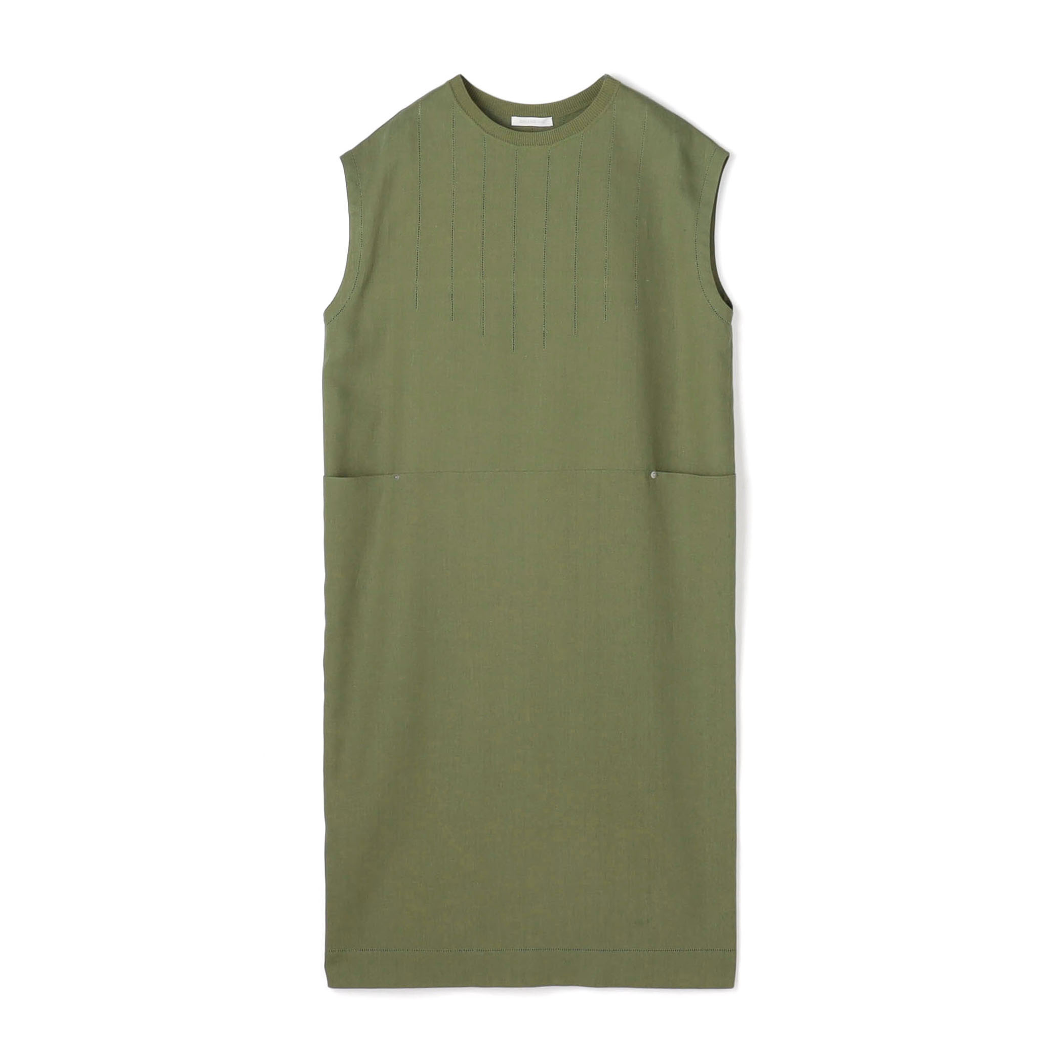 リブコンビフレンチリネン フレンチスリーブワンピース