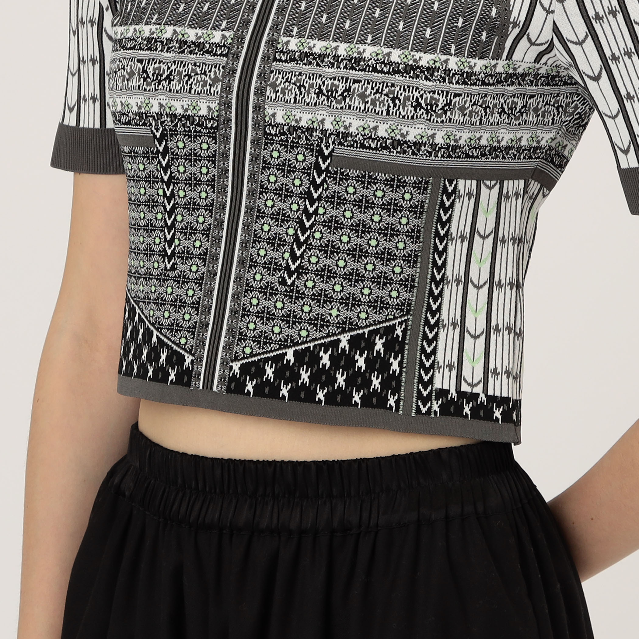 Mame Kurogouchi♡ GEOMETRIC PATTERN KNITTED SKIRT Geometric Pattern Knitted Skirt