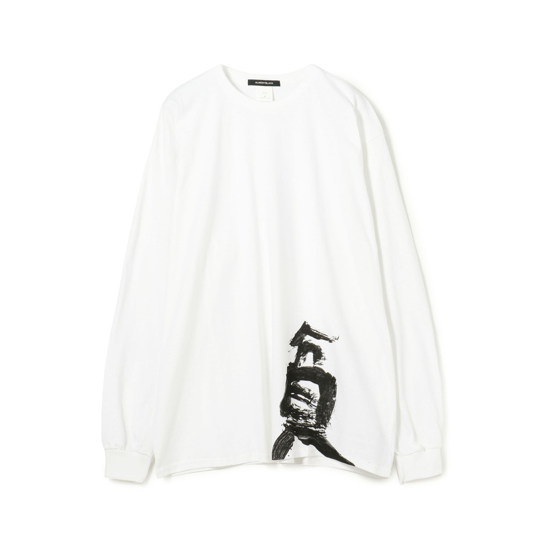 ALMOSTBLACK CREW NECK PRINT LONG