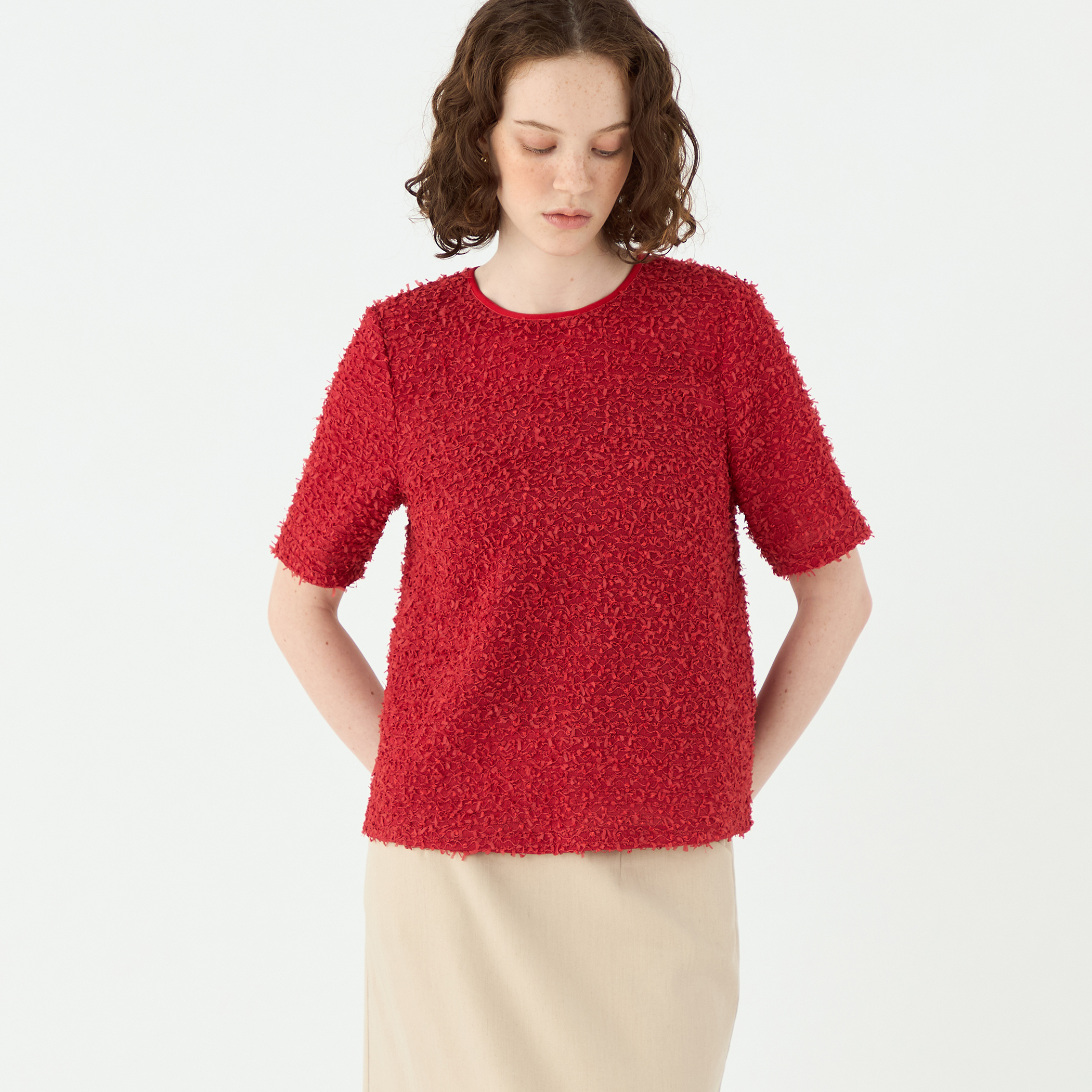 トゥモローランド　Ballsey ツイード　ブラウス ファンシーヤーンツイード ショートTブラウス｜トゥモローランド