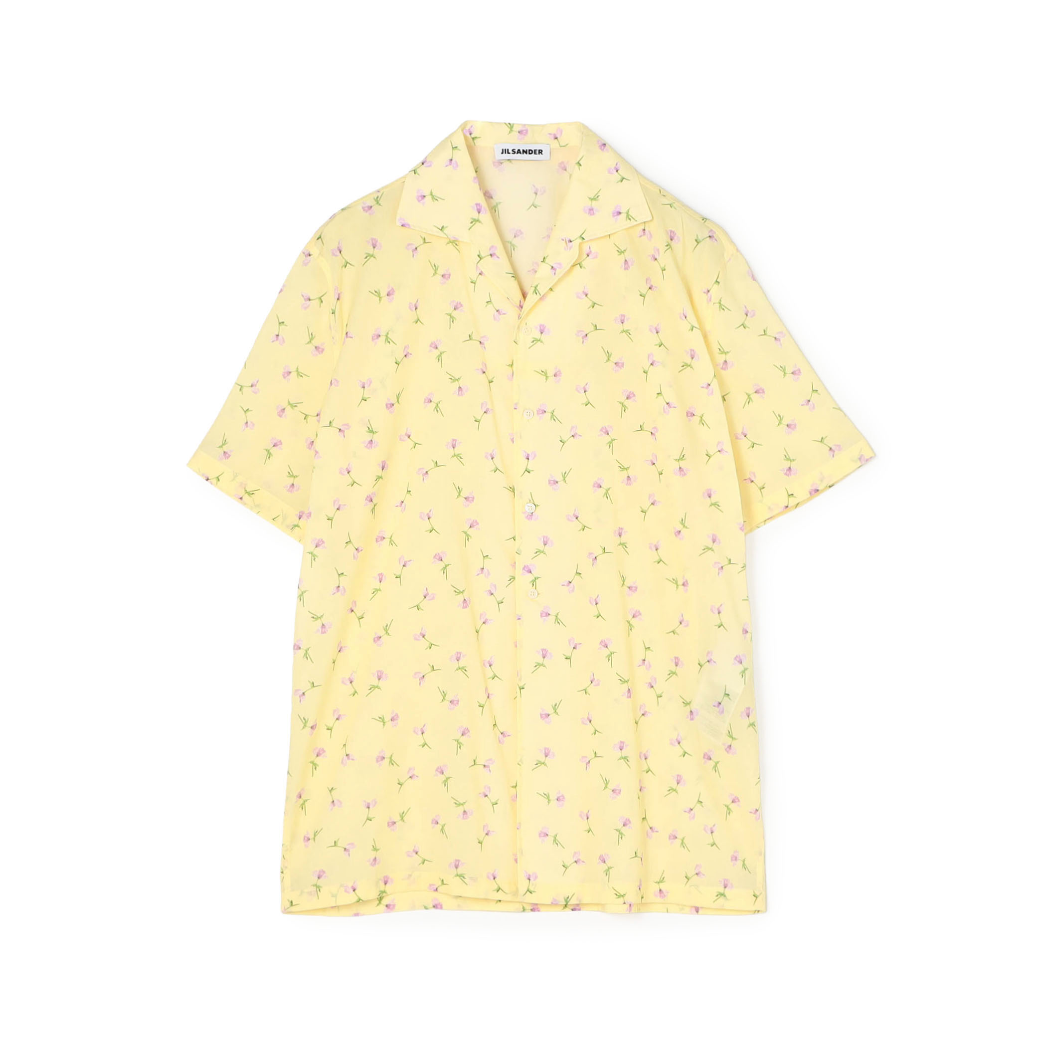 JIL SANDER SHIRT 223 コットンプリント オープンカラーシャツ