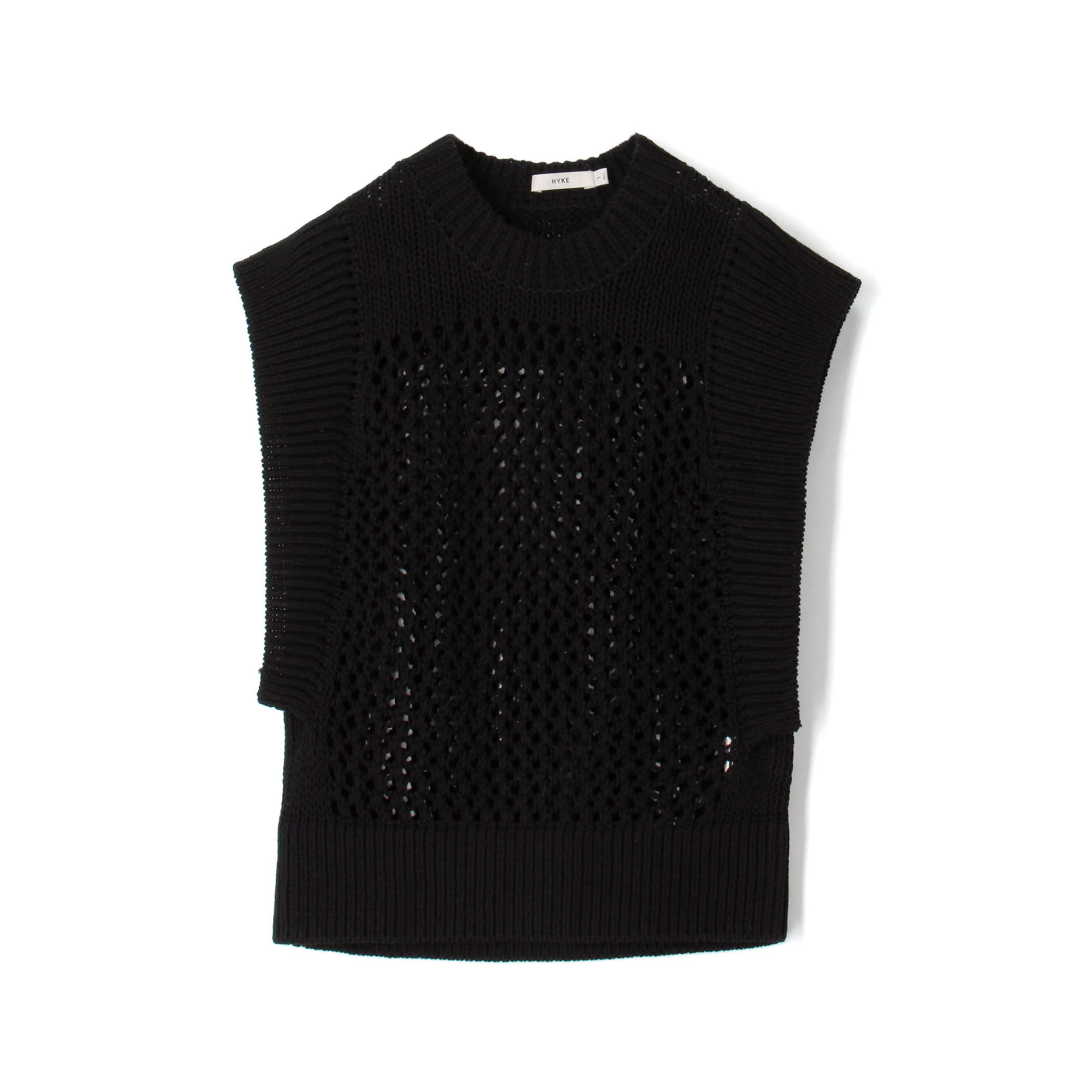 HYKE CROCHET SLEEVELESS KNIT クロシェ スリーブレスニット