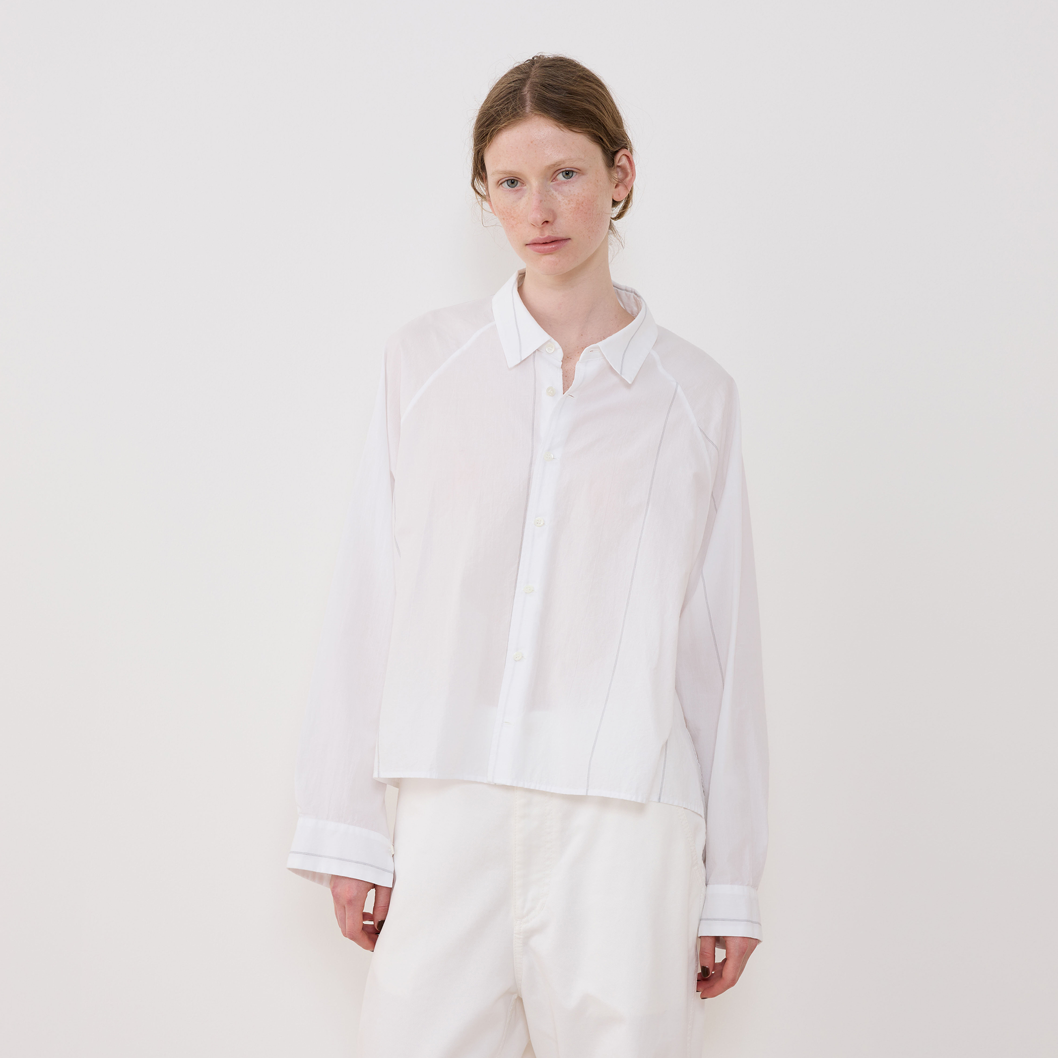 Bristol ラグランスリーブシャツ 寸法図【NO.2100】＜メンズ＞ラグランスリーブのオーバーシャツ [M便 0