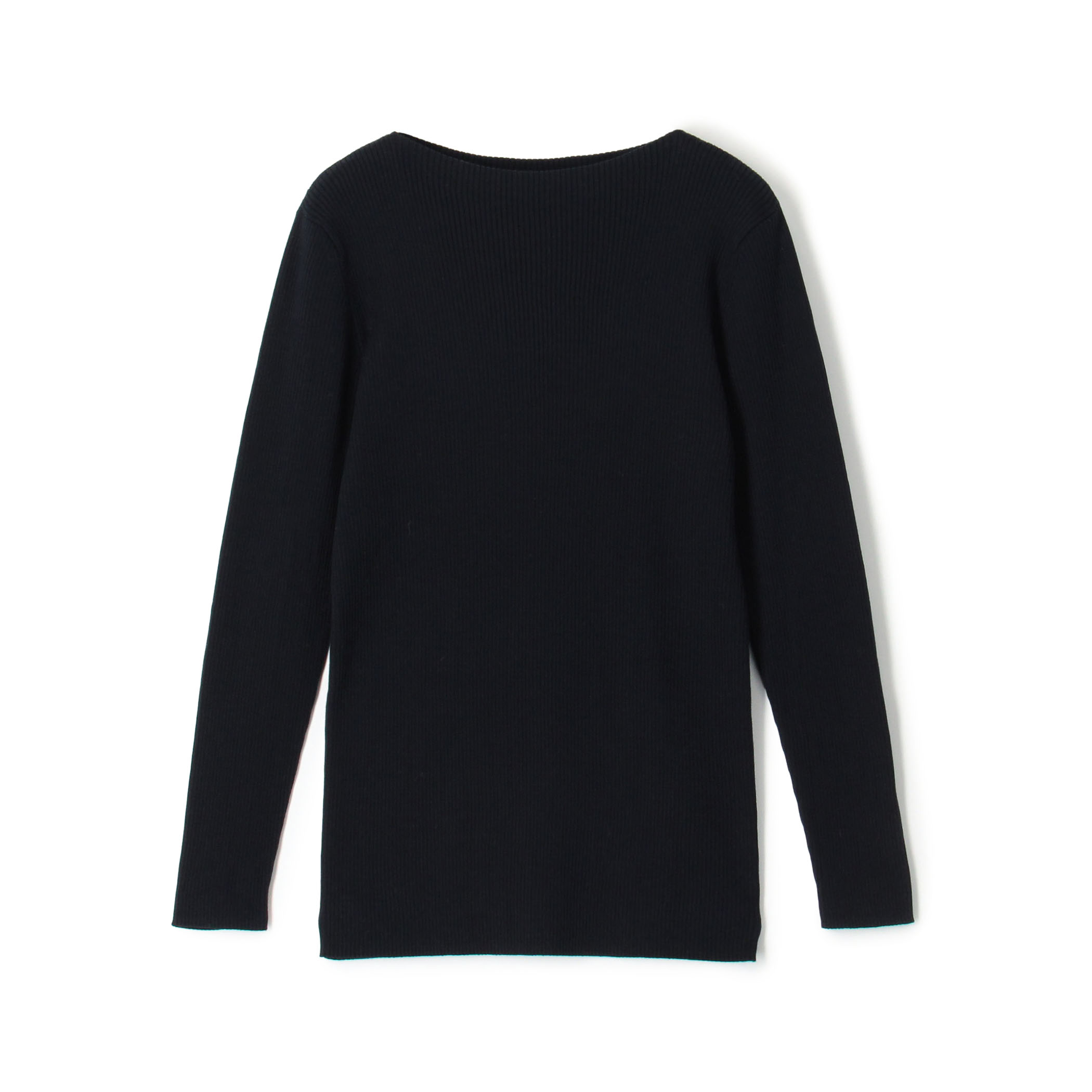 ギザコットンリブ ボートネックプルオーバー