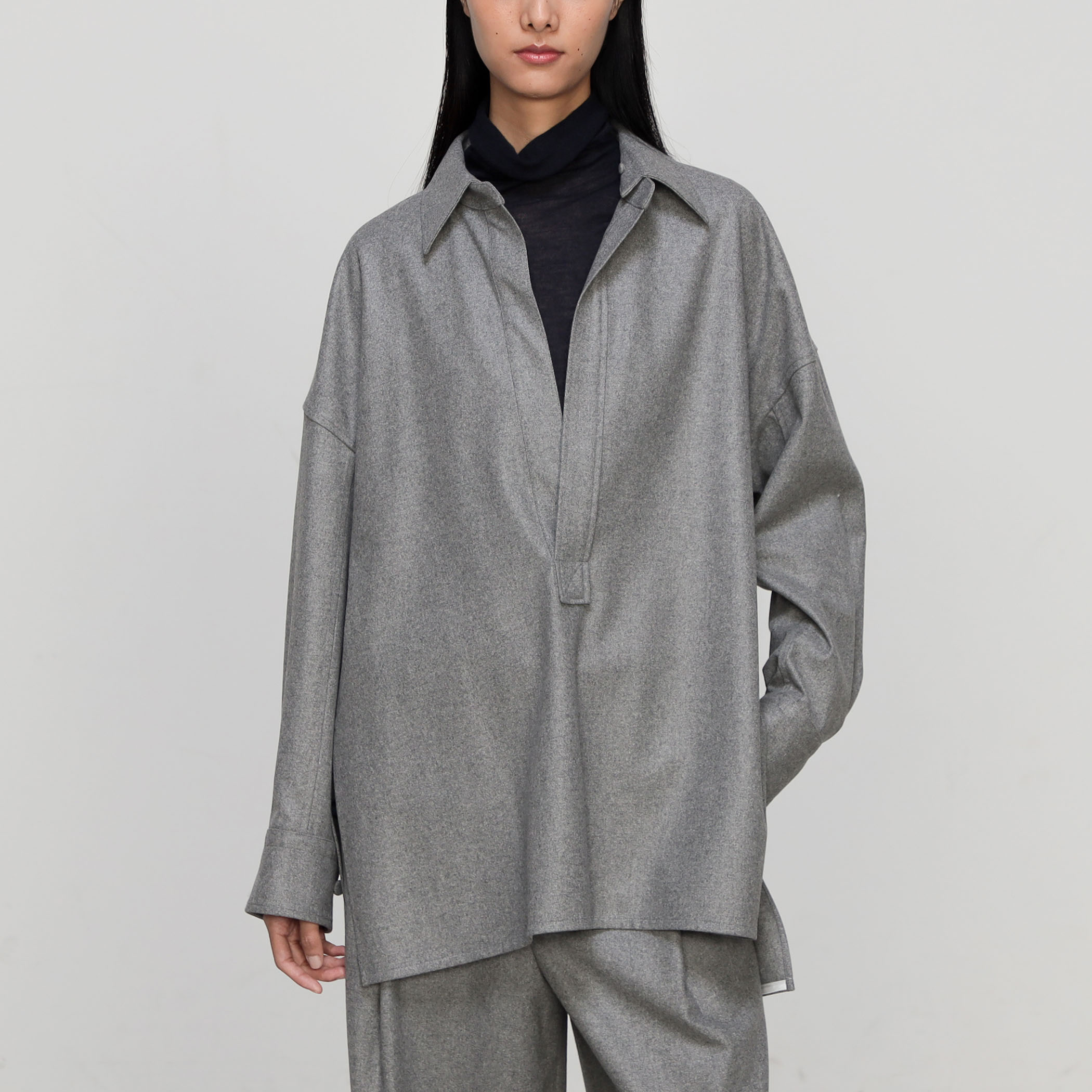 ウールフラノ プルオーバーシャツ｜トゥモローランド 公式通販