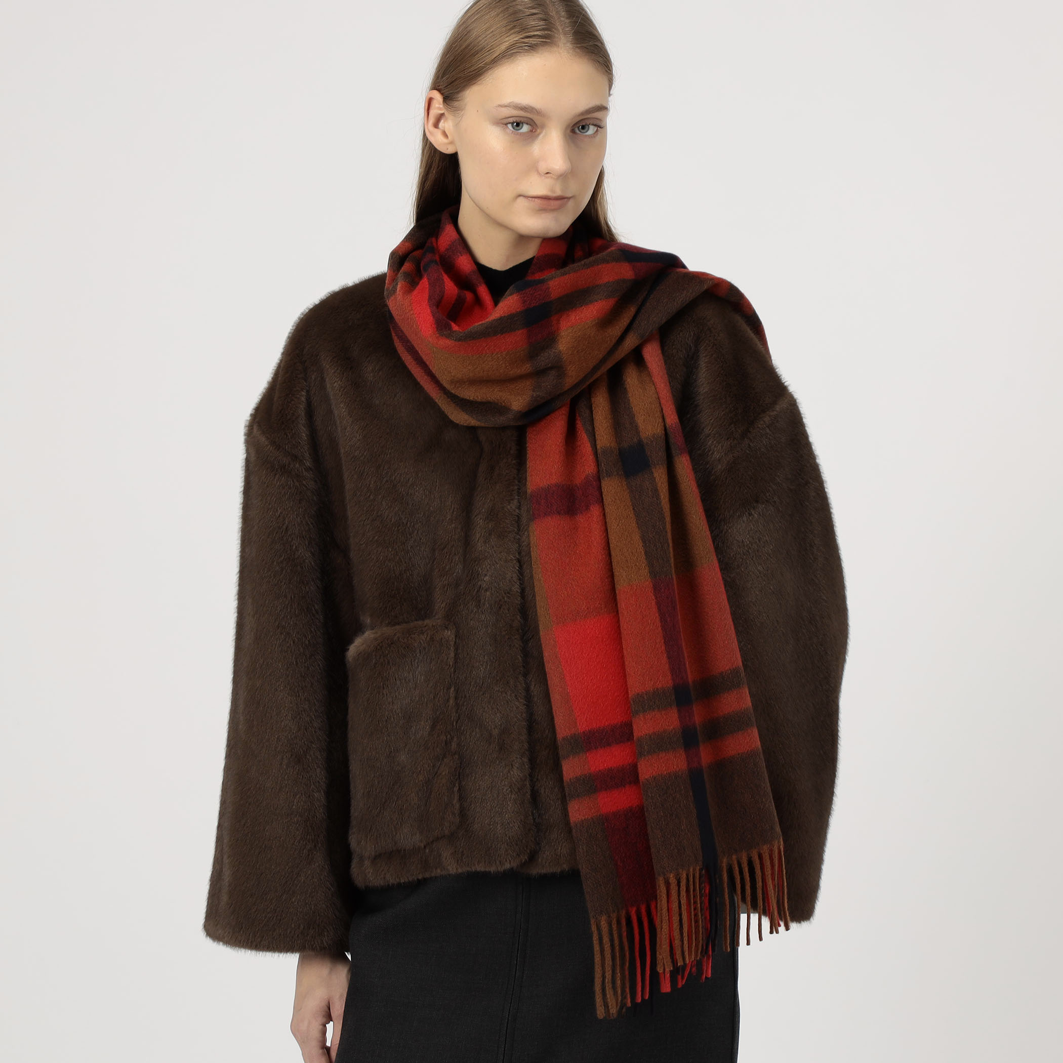 ＜Joshua Ellis＞カシミヤ チェック ストール【別注モデル】 Joshua Ellis カシミヤチェック ストール｜トゥモローランド 公式通販