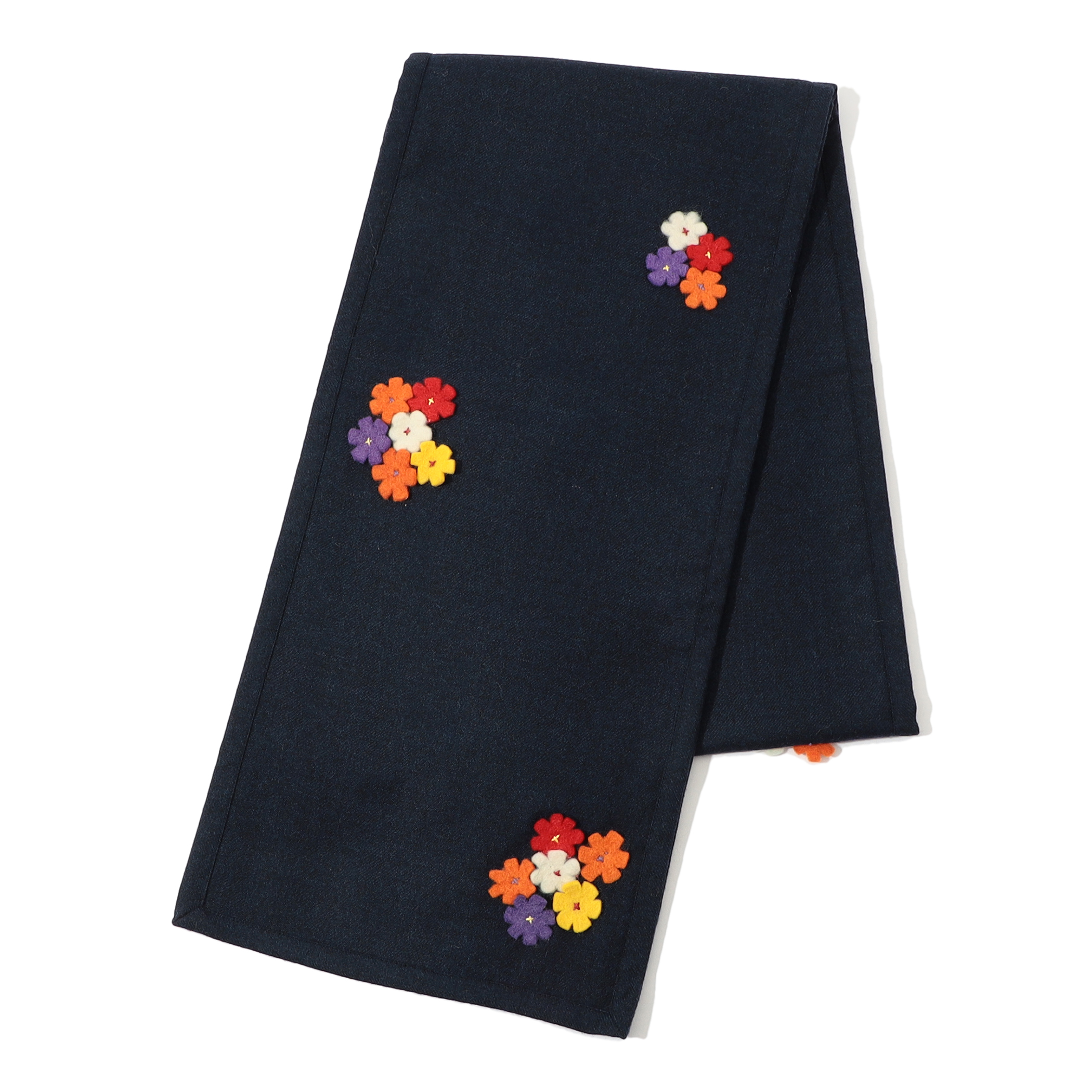 BODE DANTHUS APPLIQUE flower motif scarf