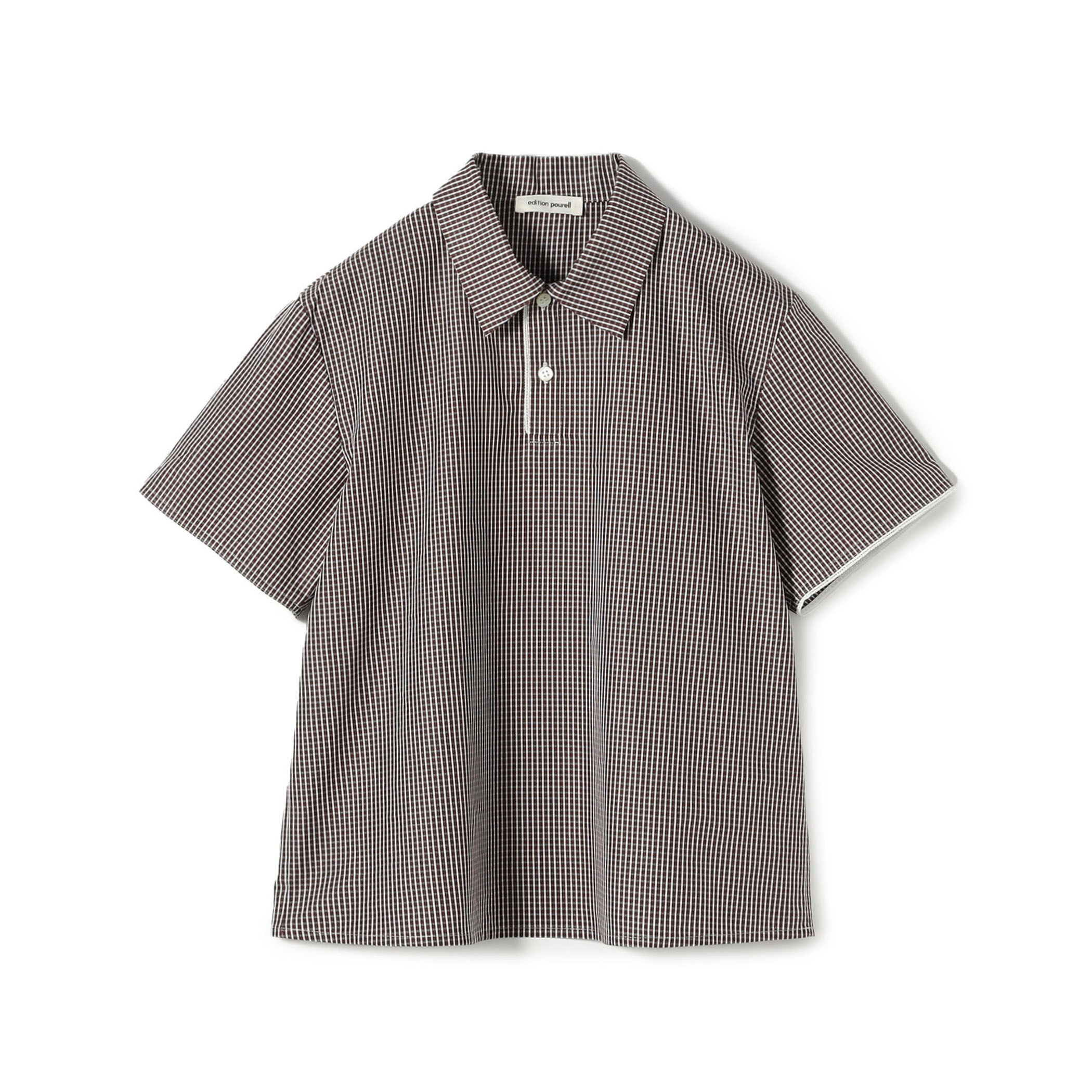 edition pourell コットン ギンガムチェックシャツ