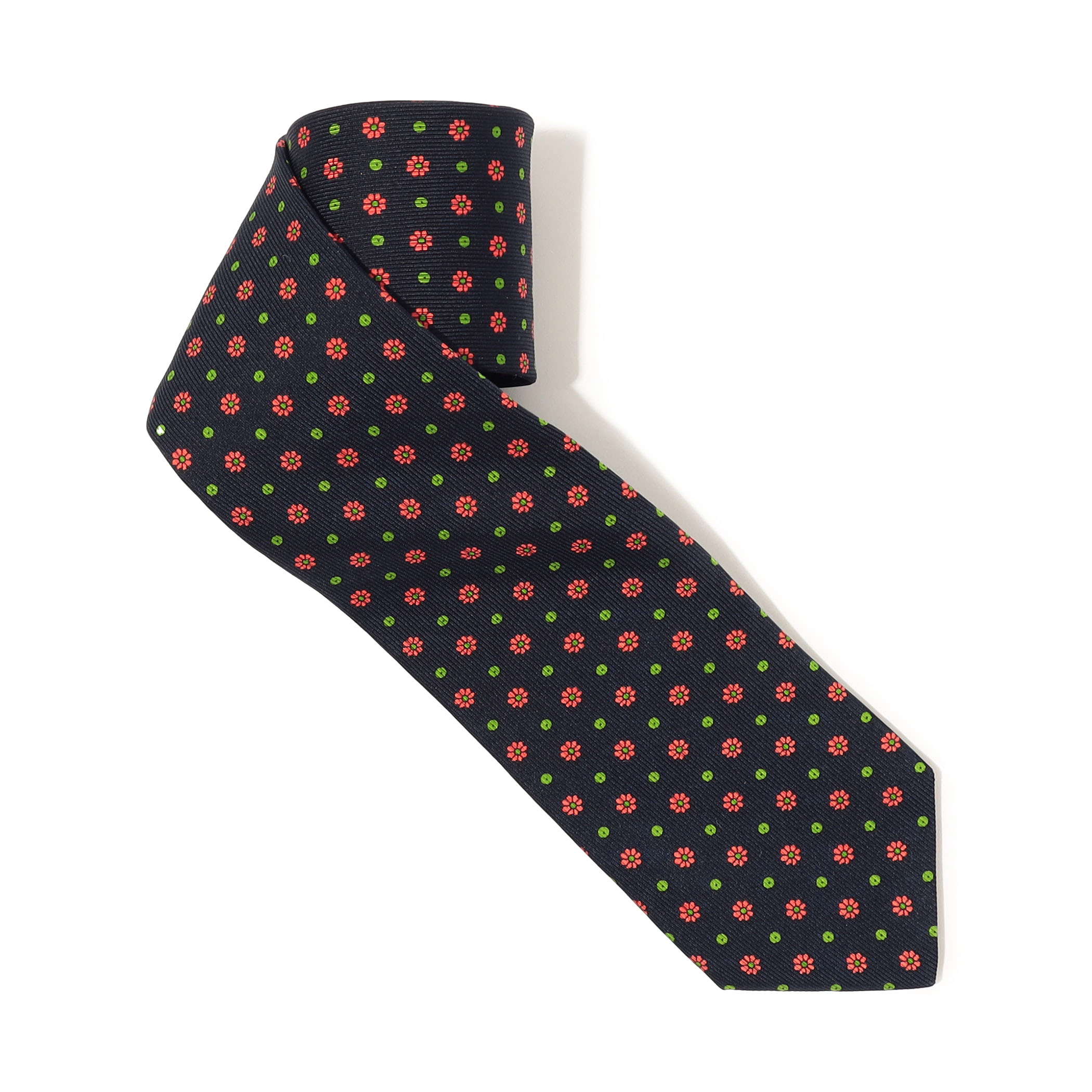 MAISON et VOYAGE シルクプリント 小紋柄ネクタイ