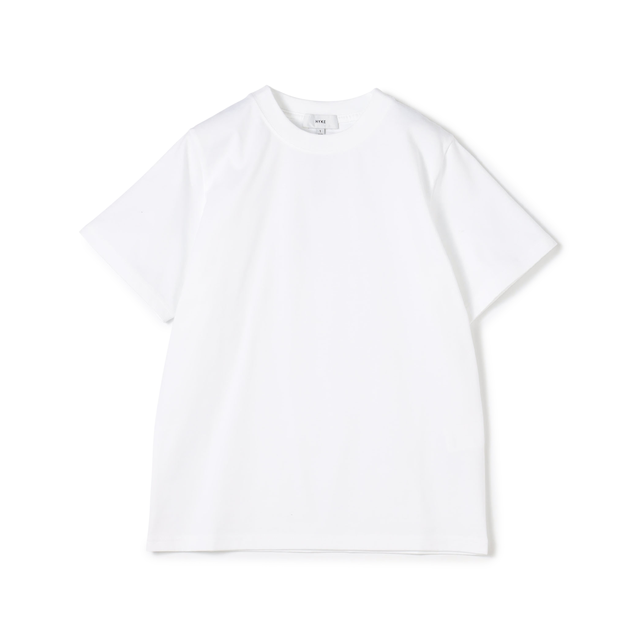 HYKE SHORT-SLV-TEE コットン クルーネックTシャツ｜トゥモローランド