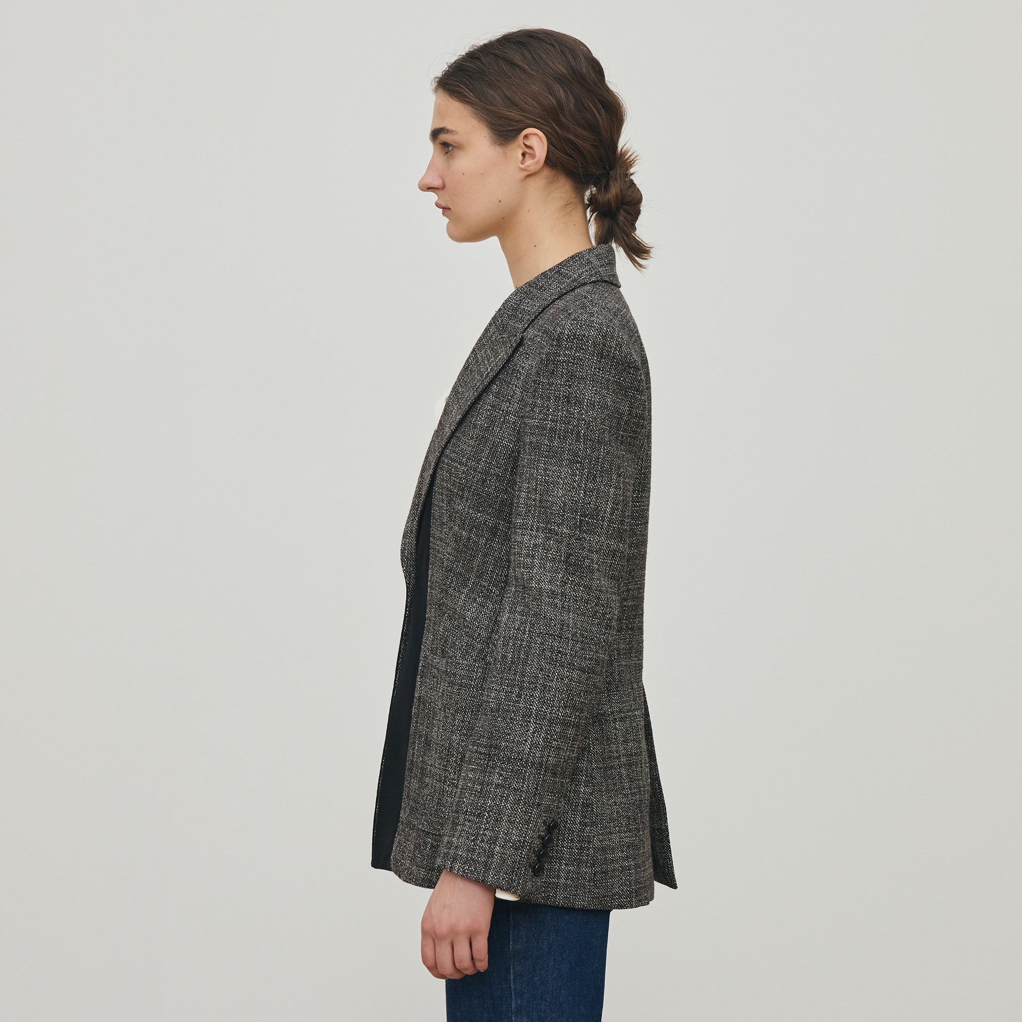 ウールリネンツイード バイカラージャケット｜トゥモローランド 公式通販