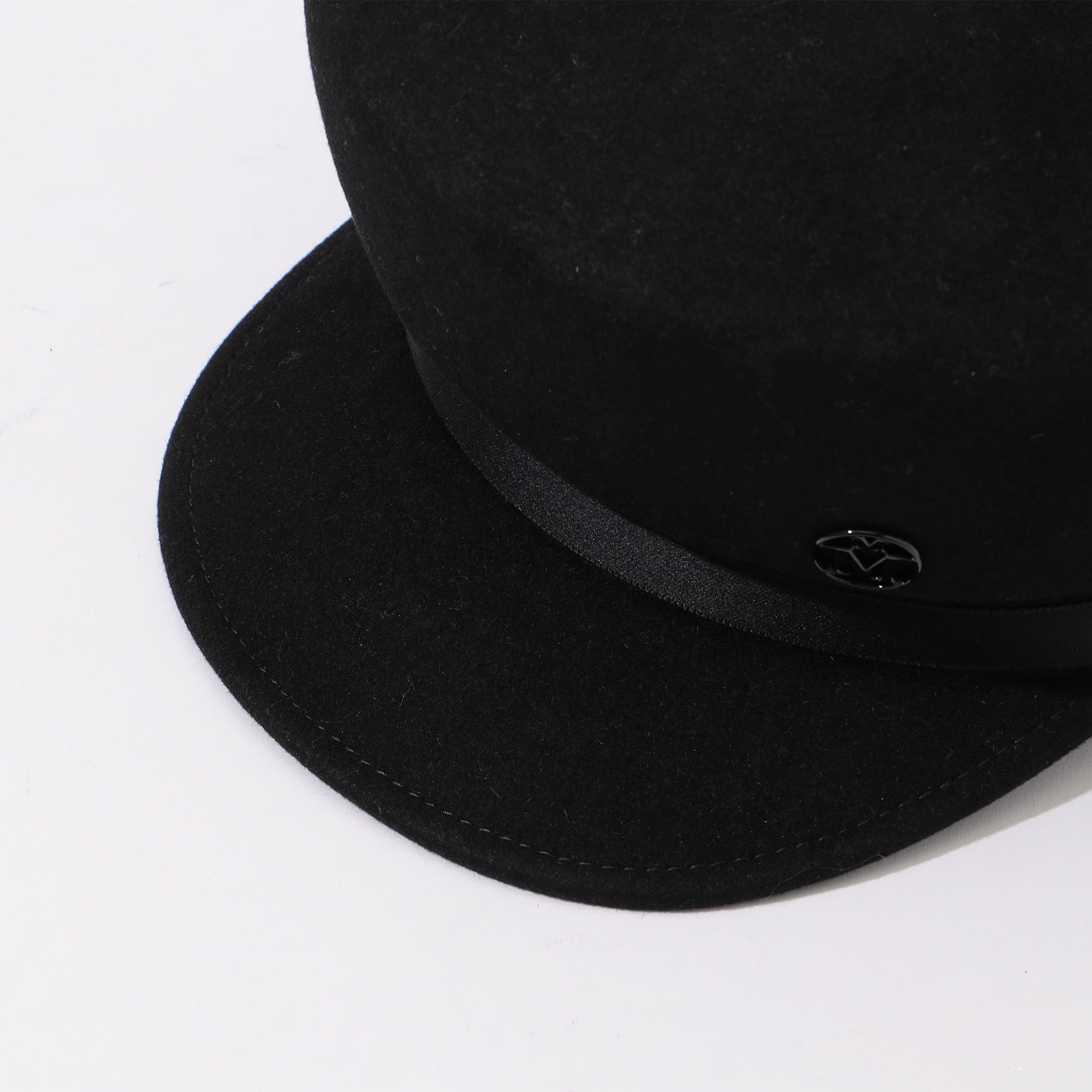 MAISON MICHEL Abby silky bow on wool felt cap｜トゥモローランド