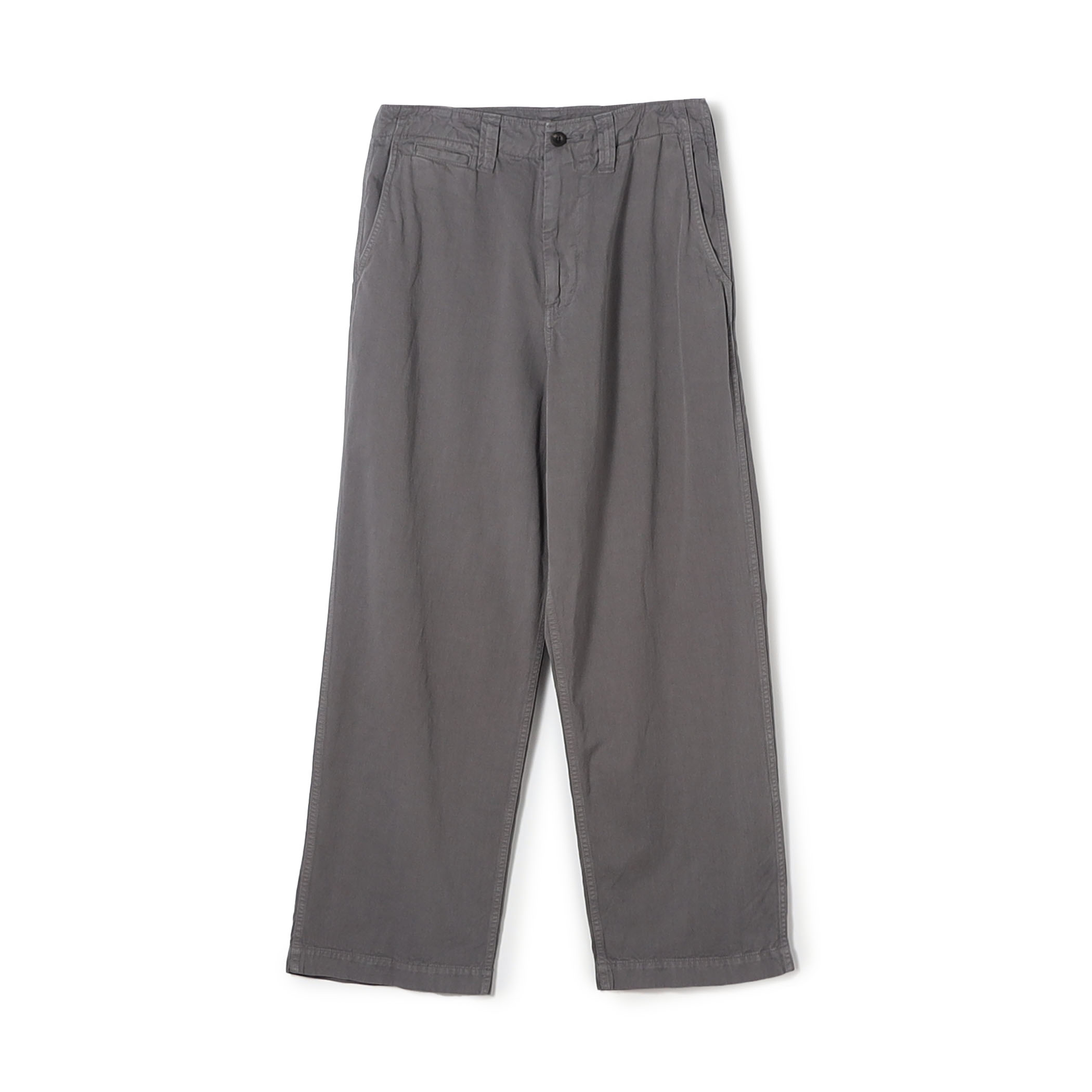 コットンツイル ワイドストレートチノパンツ