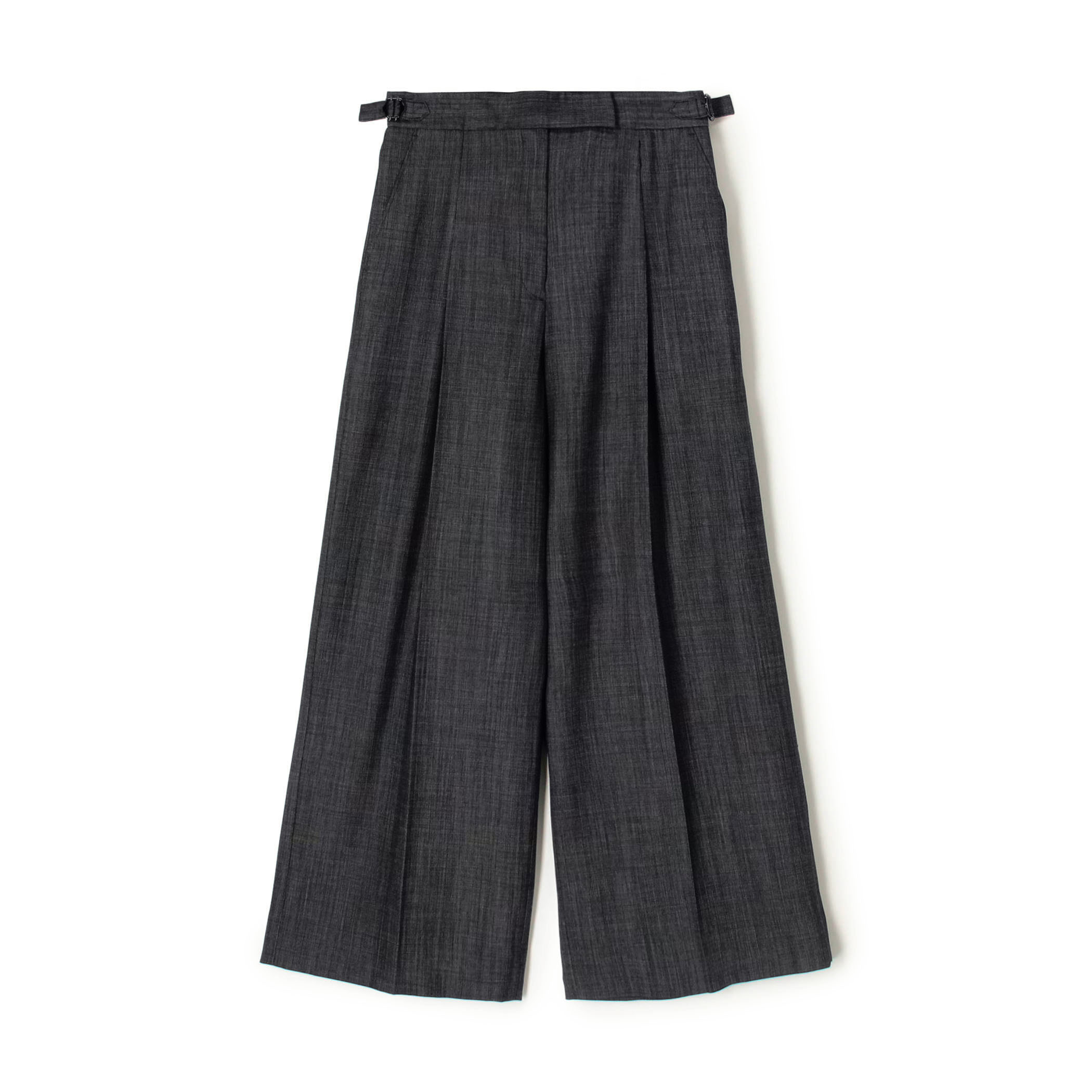 コンフォートデニム タックワイドパンツ