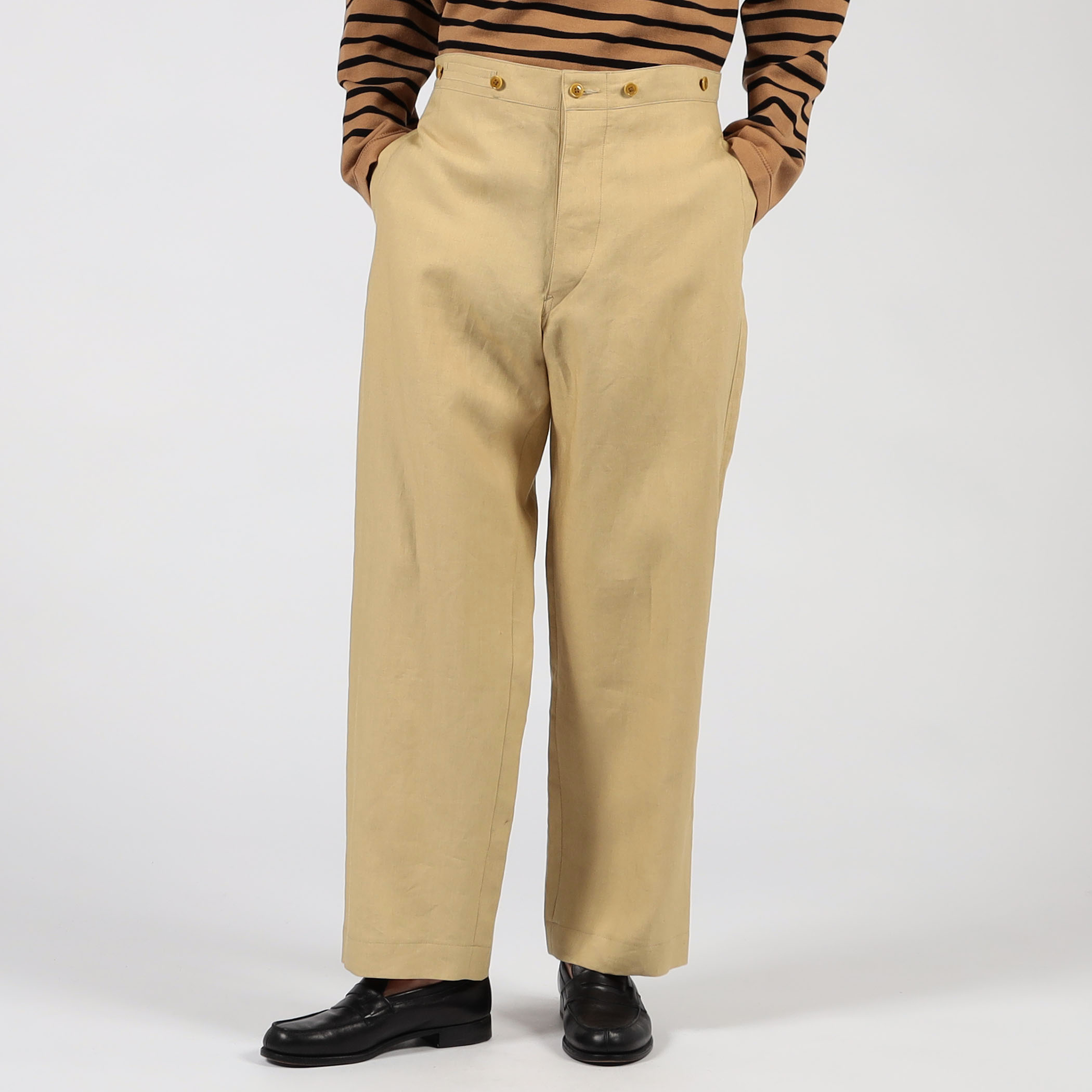 パンツ maatee&sons linen wide trousers MAATEE&SONS FRENCH WORK PANTS LINEN CAMBUS リネンパンツ