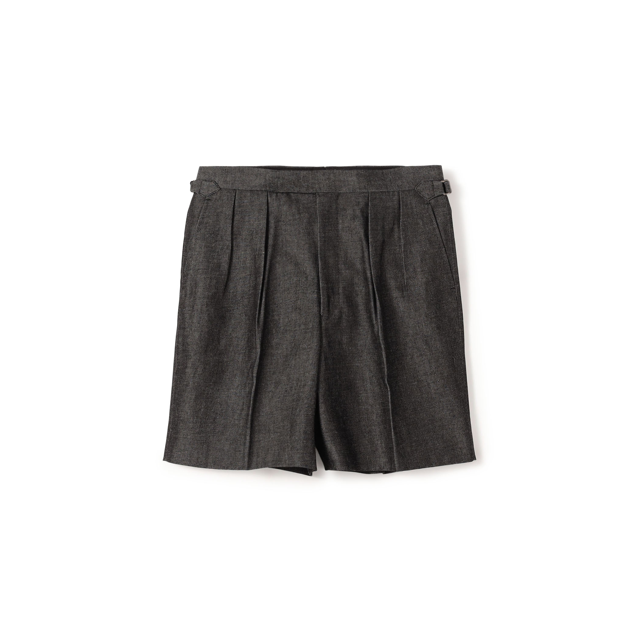 FUMIYA HIRANO OXFORD コットンデニム サイドアジャスターショーツ