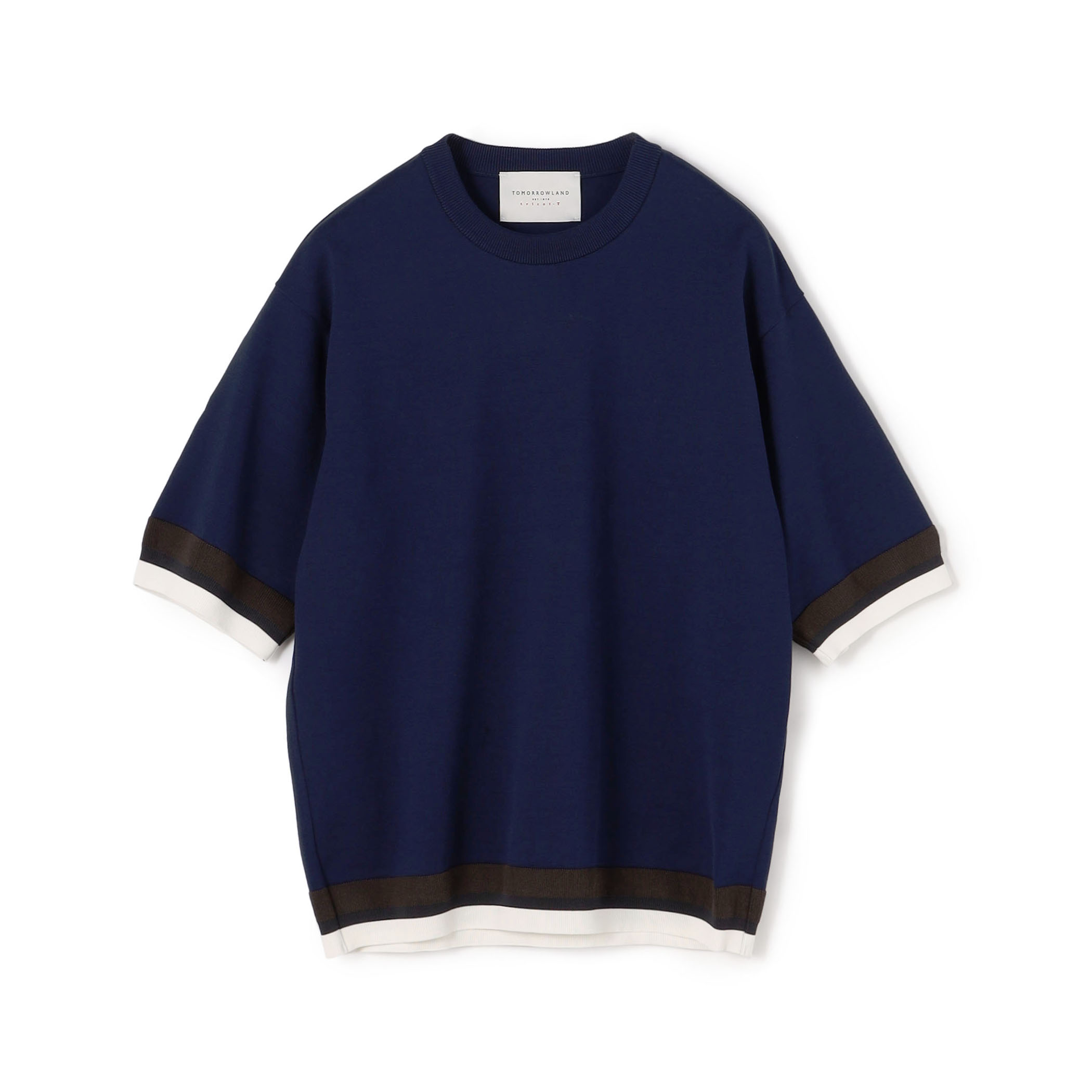 ■TOMORROWLAND tricot リブライン ニットTシャツ