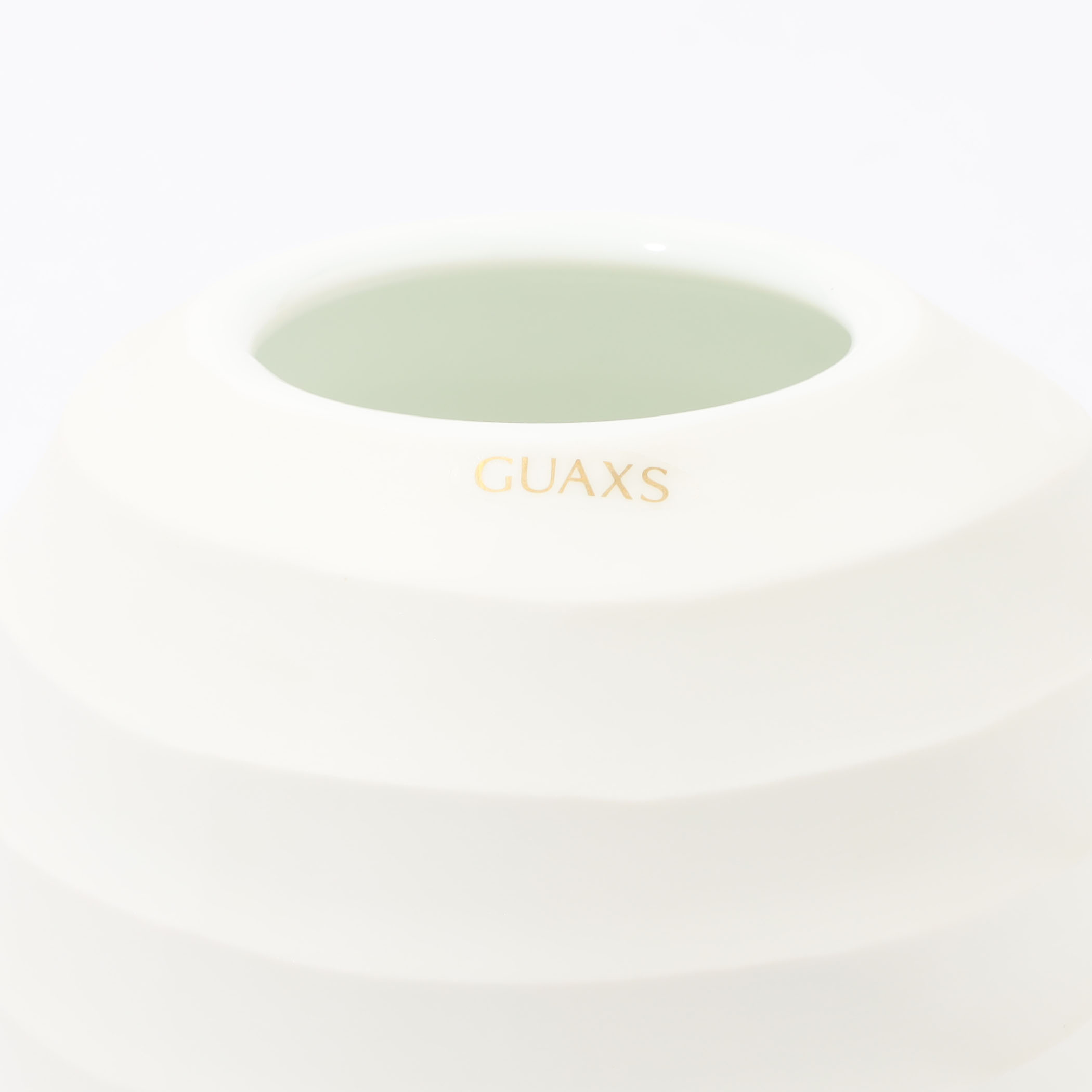 【womi様】専用ドイツ製 GUAXS- ガラスフラワーベース 白色 フラワーベース］ガラスベースツートンS ホワイト商品ページ