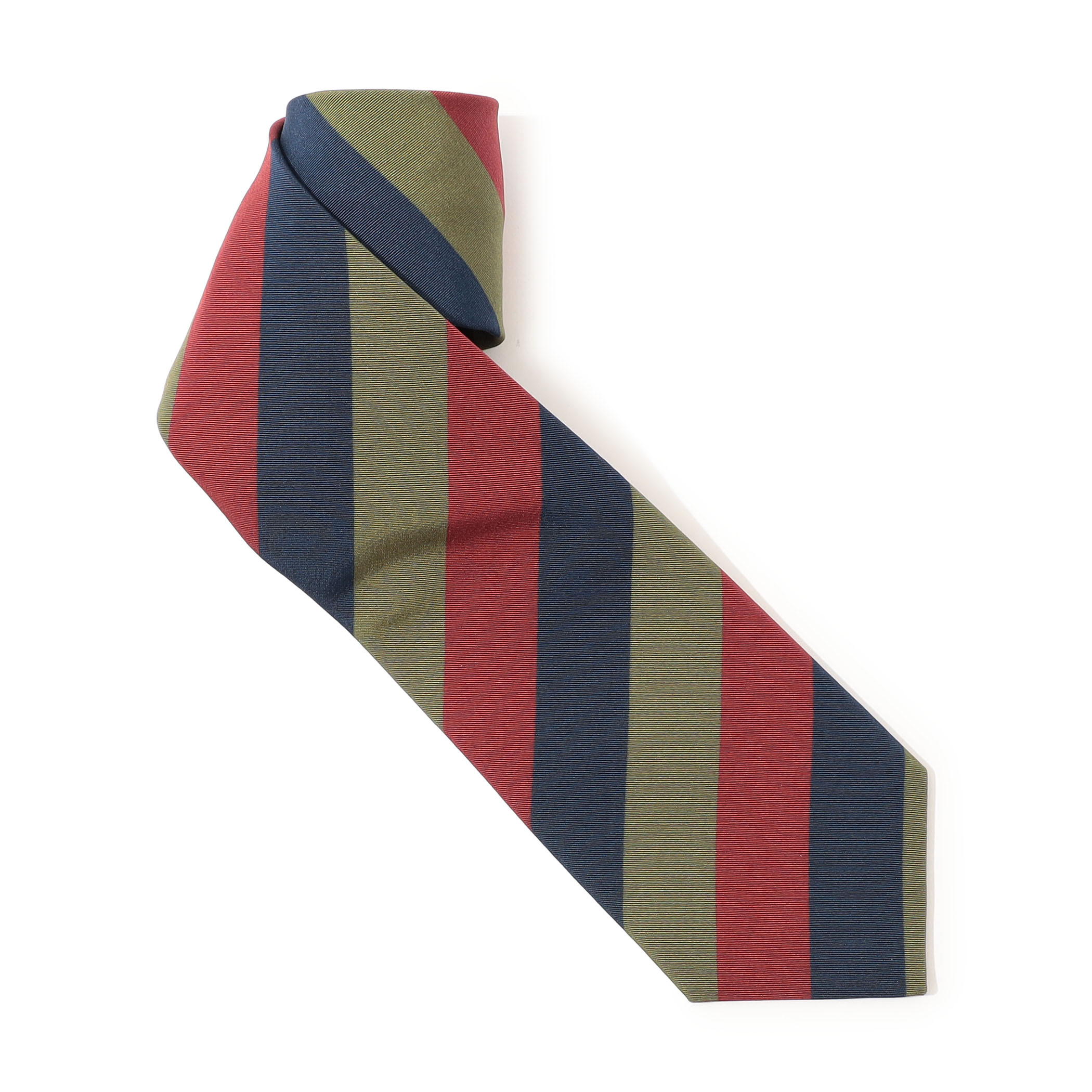 Atkinsons アイリッシュポプリン レジメンタルストライプネクタイ