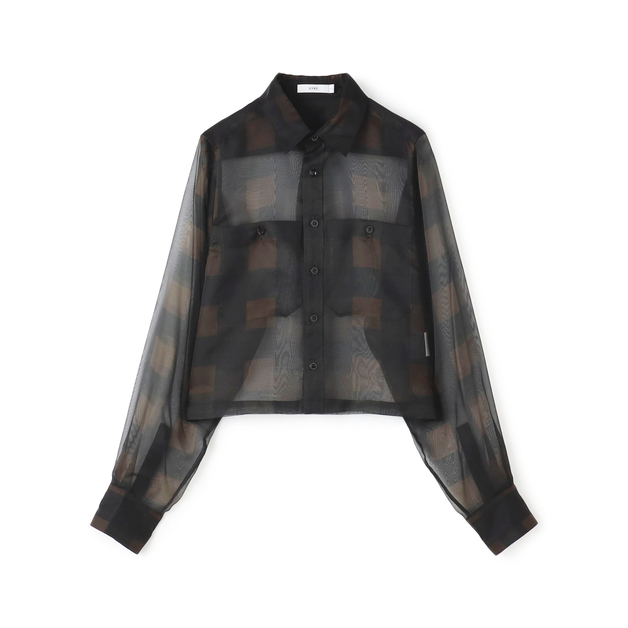 HYKE SHEER PLAID SHIRT