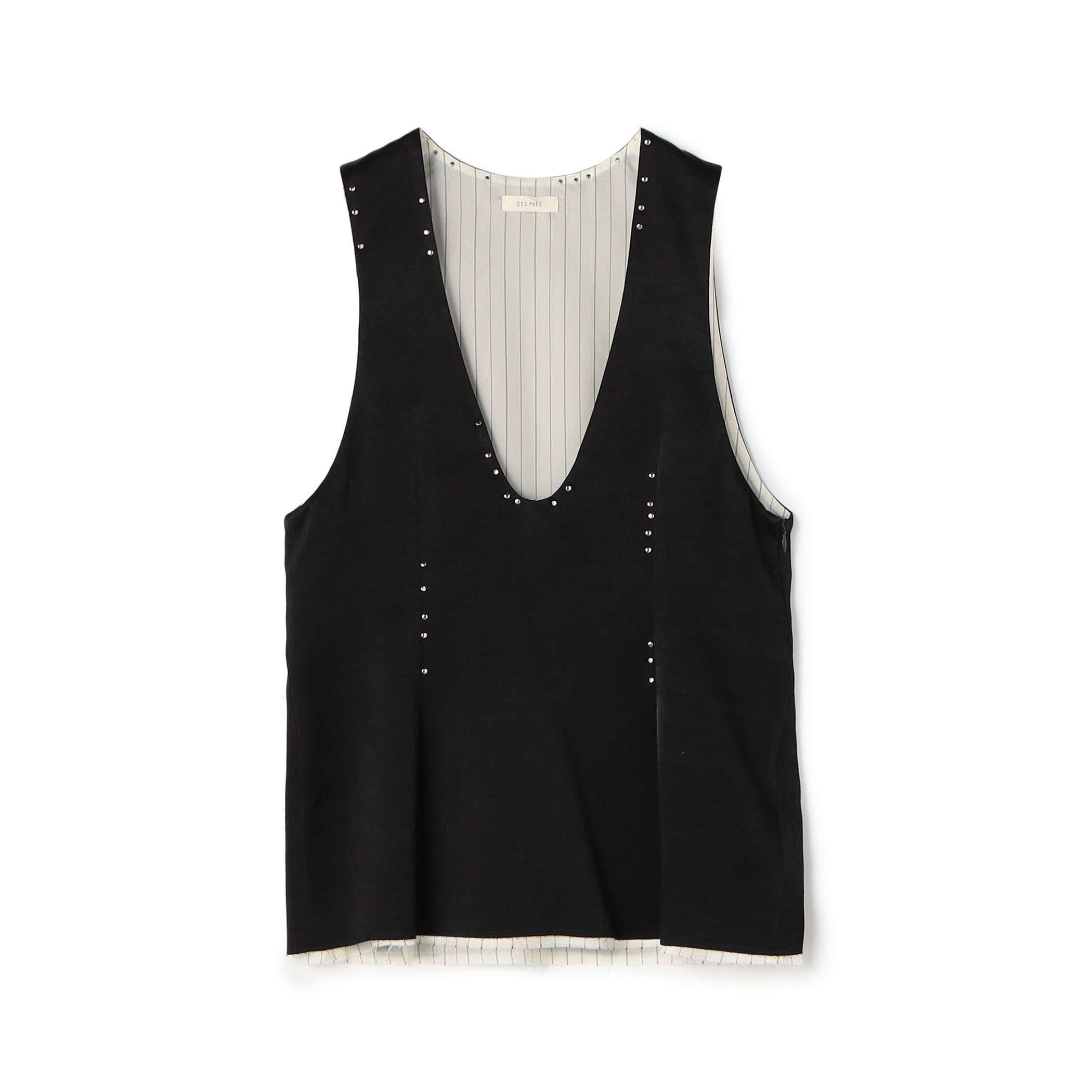 レーヨンサテン ノースリーブトップス