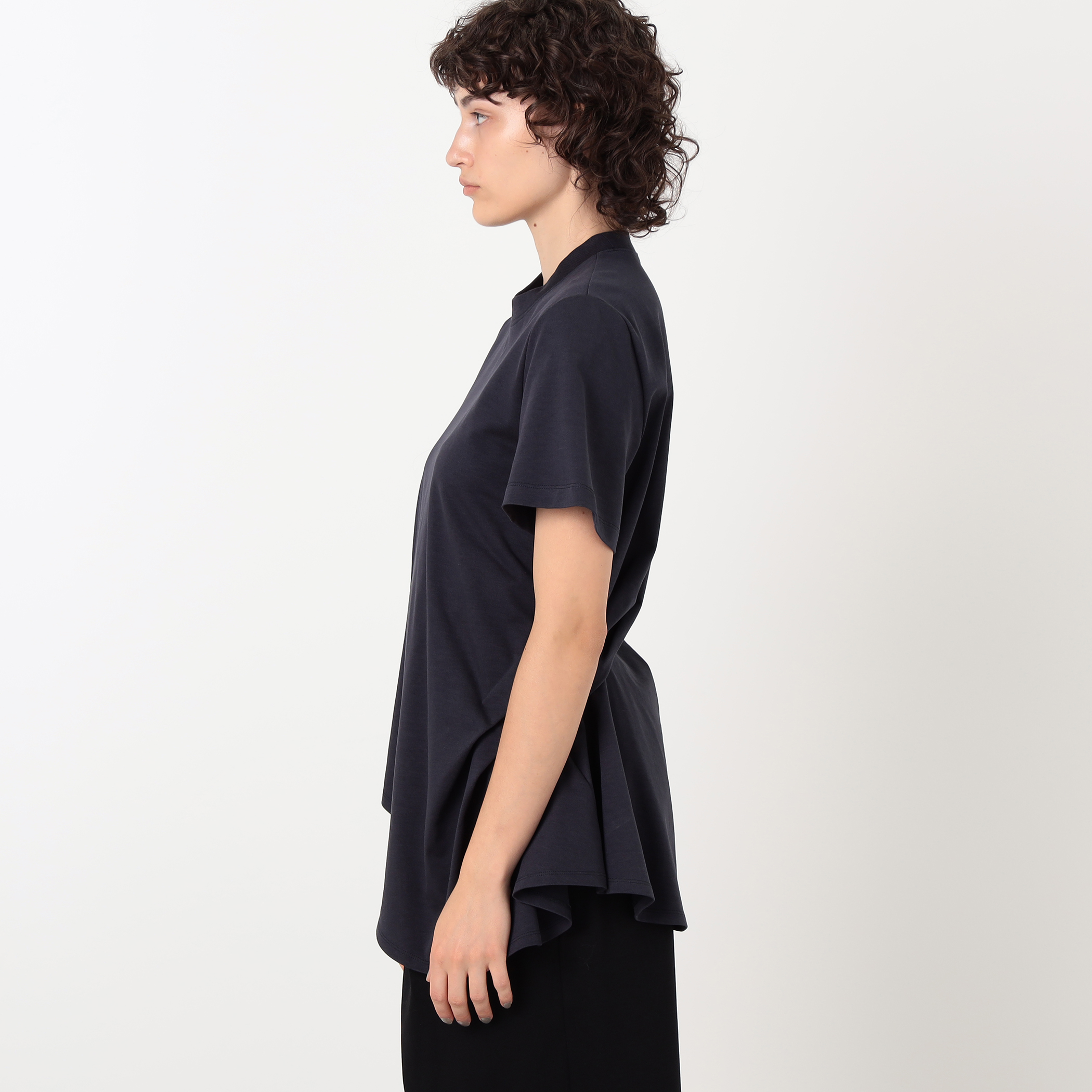 Mame Kurogouchi Cotton Jersey Asymmetric T-Shirt アシンメトリーT