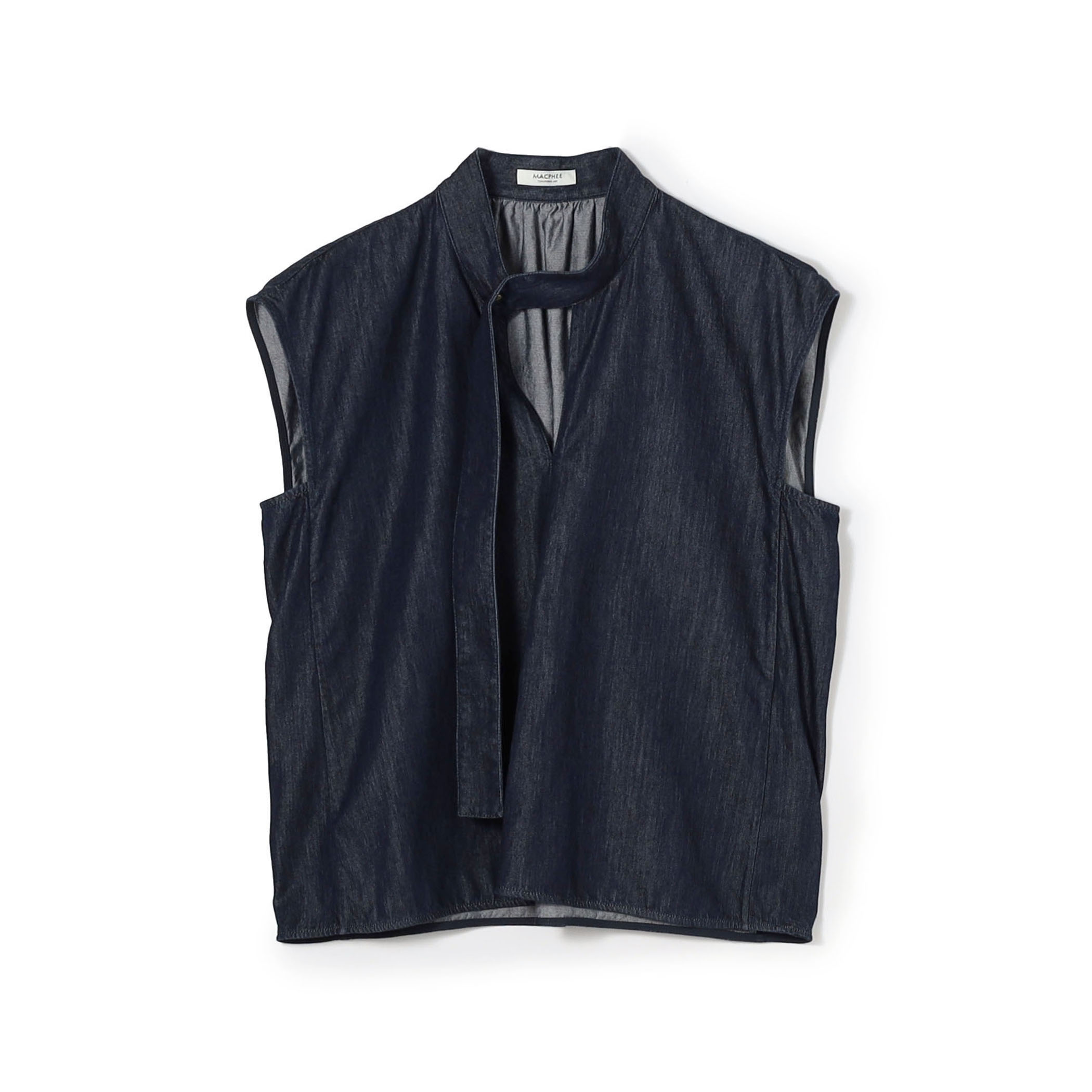 【WEB先行予約】コットンセルロースデニム タイブラウス